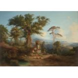 PETER CONRAD SCHREIBER (1816-1894), OIL ON CANVAS ‘ITALIAN LANDSCAPE‘ Peter Conrad Schreiber (1816-