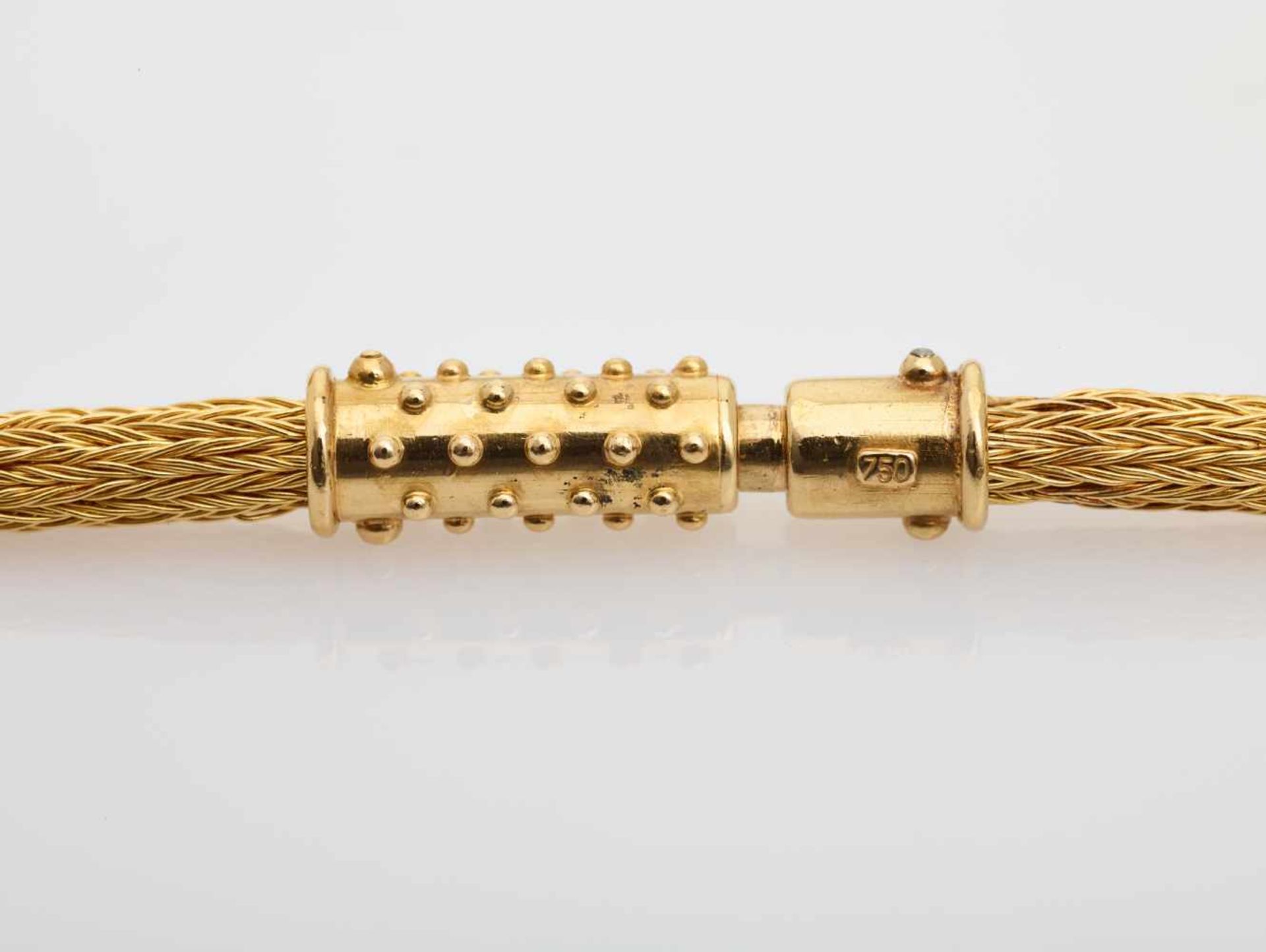 OTTO JAKOB (b. 1951), 18 CARAT GOLD HAND WOVEN FOXTAIL CHAIN WITH EXTENSION, 1987Germany1987, - Image 3 of 6