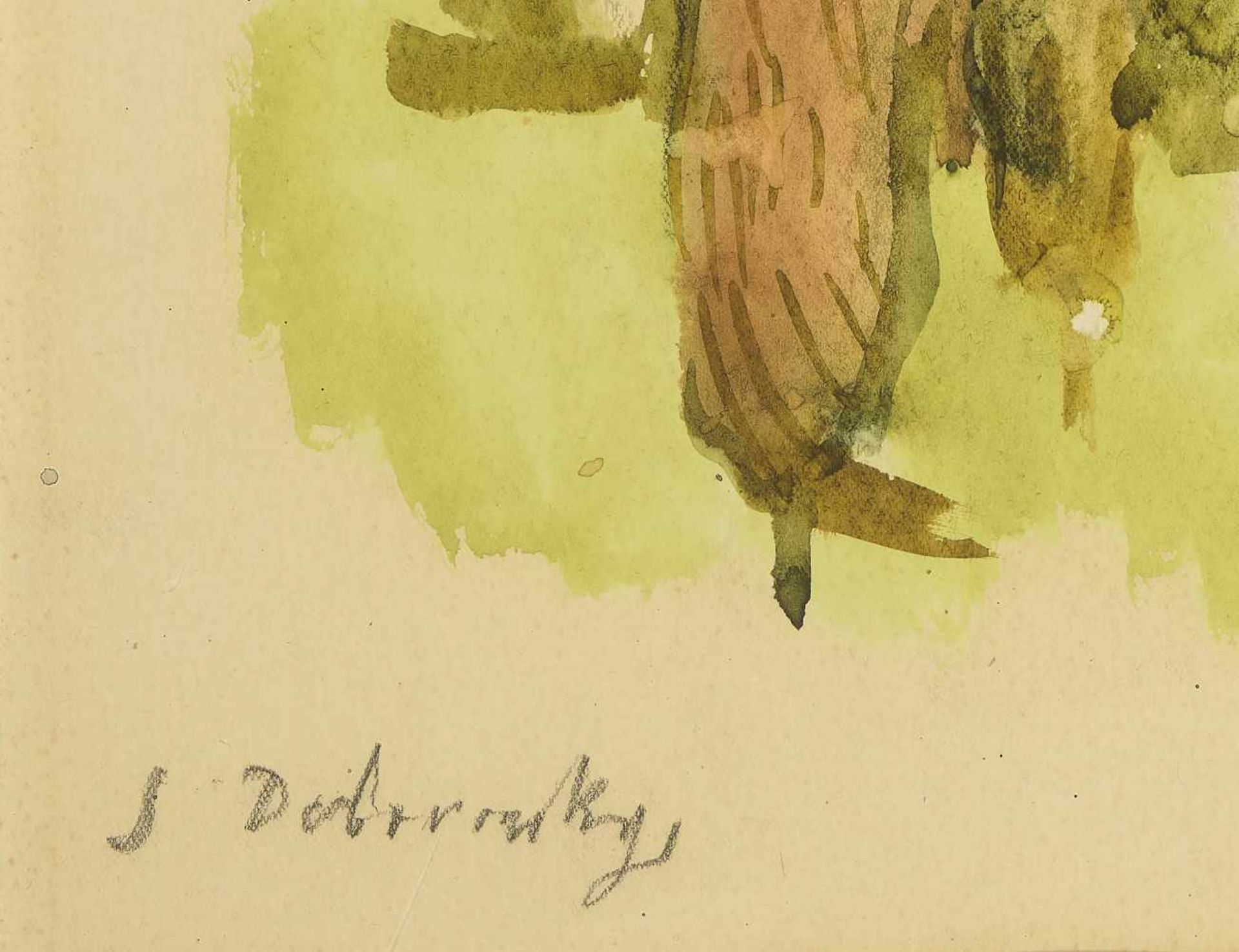 JOSEF DOBROWSKY (1889-1964), WATERCOLOR ‘MOUNTAIN LANDSCAPE’ 1926Josef Dobrowsky (1889-1964) - Image 3 of 6