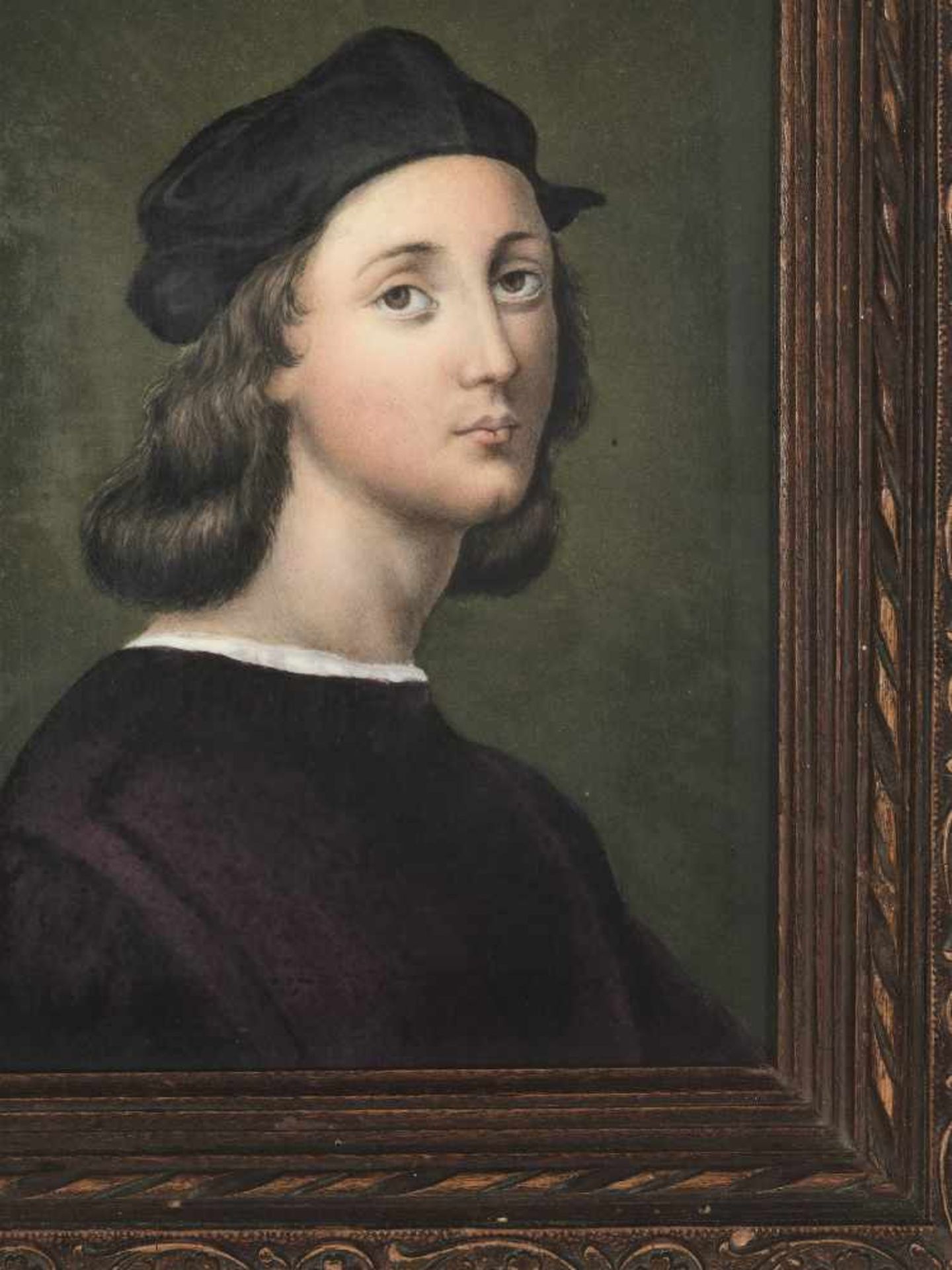 KPM PORCELAIN PAINTING ‘RAPHAEL SELF-PORTRAIT’, BERLIN, 19th CENTURYKPM – Königliche Porzellan- - Image 3 of 5