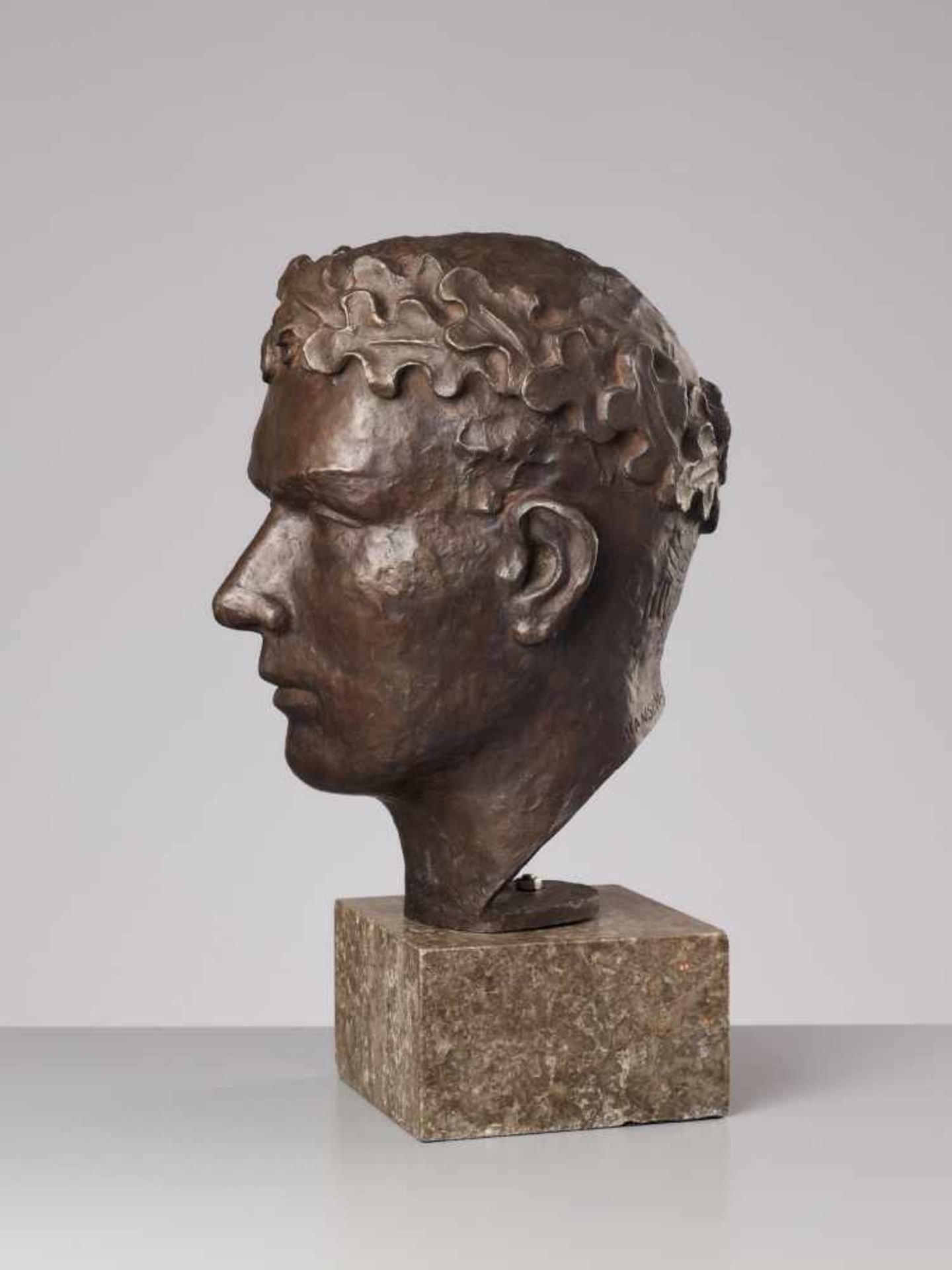 EJNAR HANSEN (1884-1965), SCULPTURE ‘MALE HEAD’, USA 1943Ejnar Hansen (1884-1965) – Danish- - Image 3 of 7