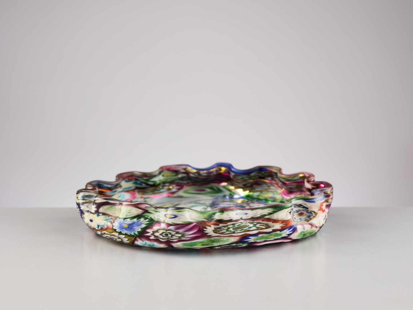 FRATELLI TOSO, MURANO MILLEFIORI TRAY AND SMALL JUG, 1950sFratelli Toso – Glass manufactory on the - Image 9 of 10