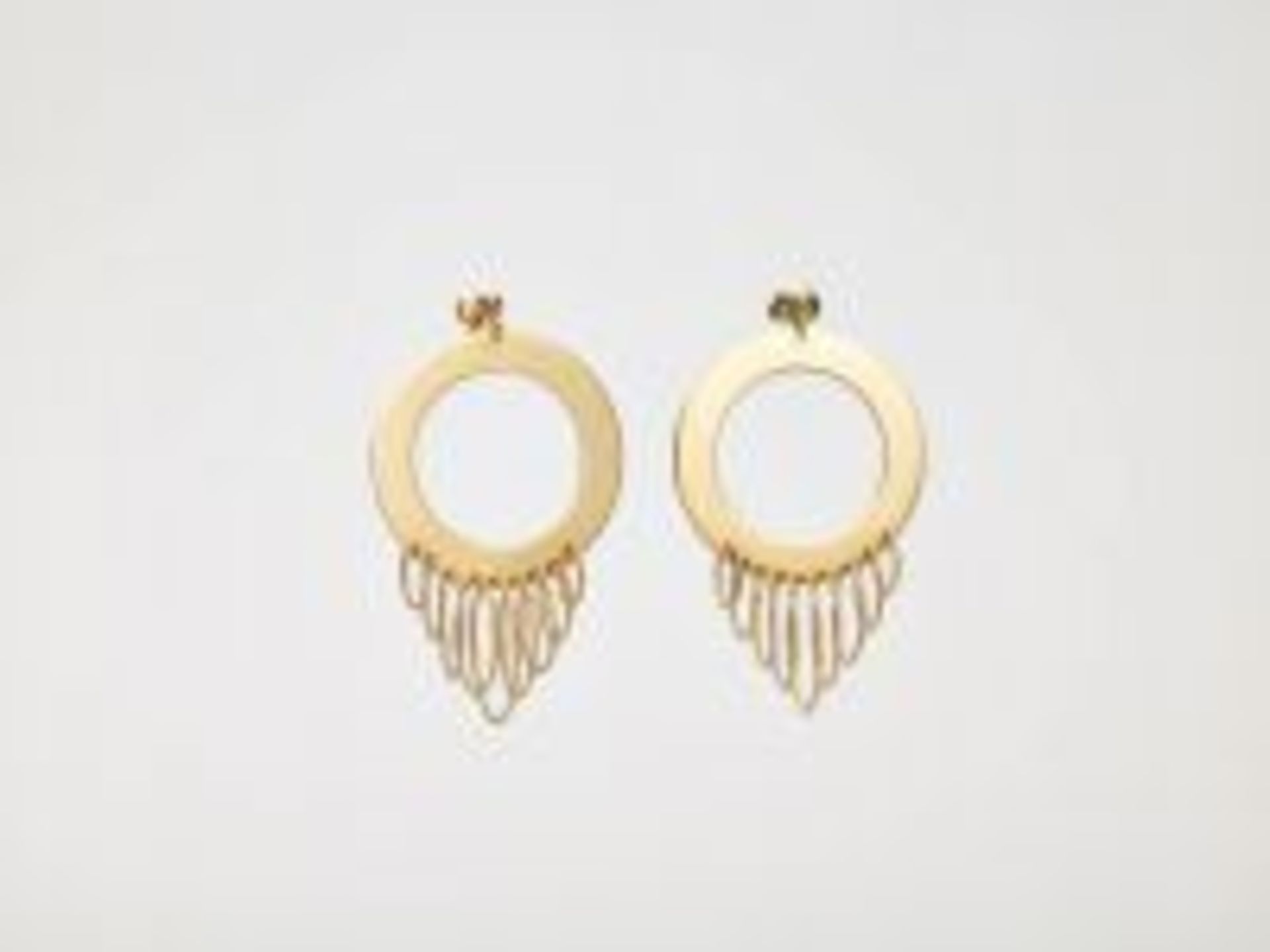 A PAIR OF 18 CARAT YELLOW GOLD DISC SHAPED EARRINGS France1990s, hallmarked ‘750’ and 18K to