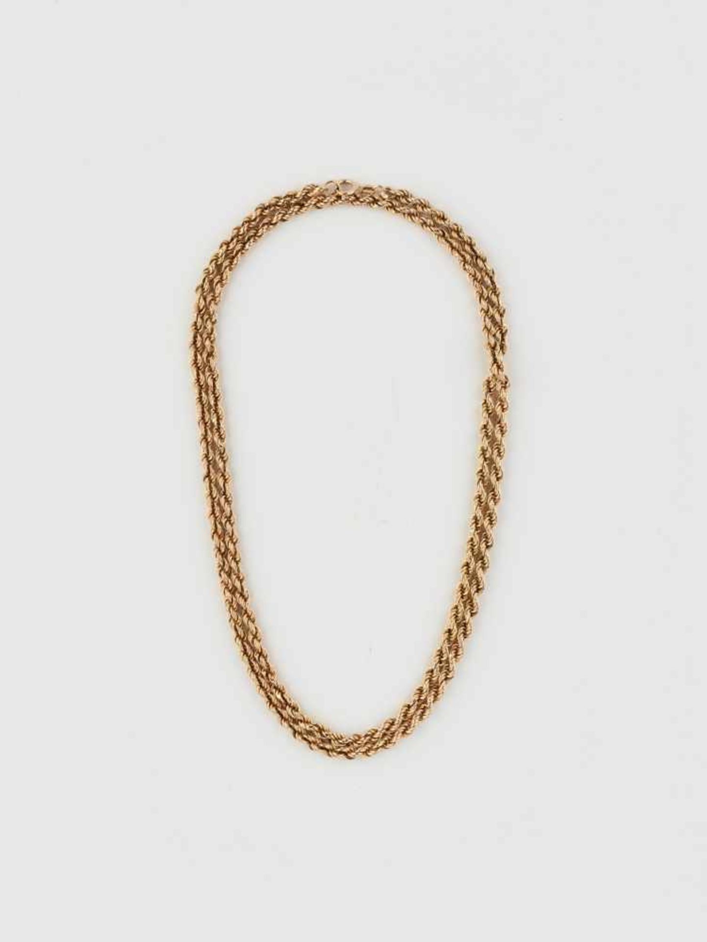 A 14 CARAT ROSE GOLD PRINCE OF WALES CHAIN NECKLACEAustria1930s-1950s, hallmarked ‘14K’ as well as