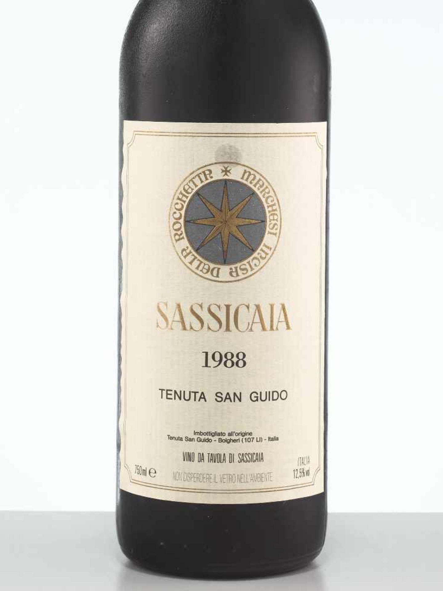 1 BOTTLE 1988 TENUTA SAN GUIDO SASSICAIABolgheri, Tuscany/Italy1988Original filling quantity: 0.75 - Bild 2 aus 4