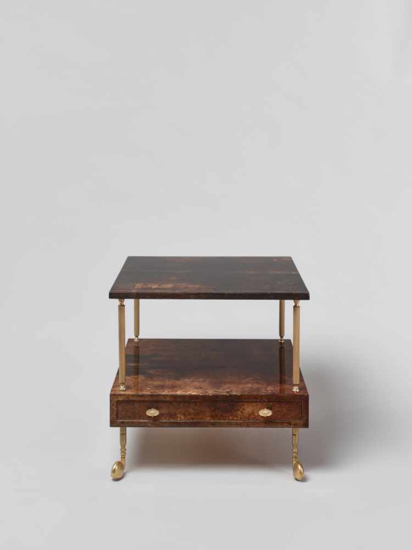 ALDO TURA (1909-1963), MOBILE NIGHTSTAND WITH DRAWER, 1960sAldo Tura (1909-1963) – Italian - Image 2 of 9