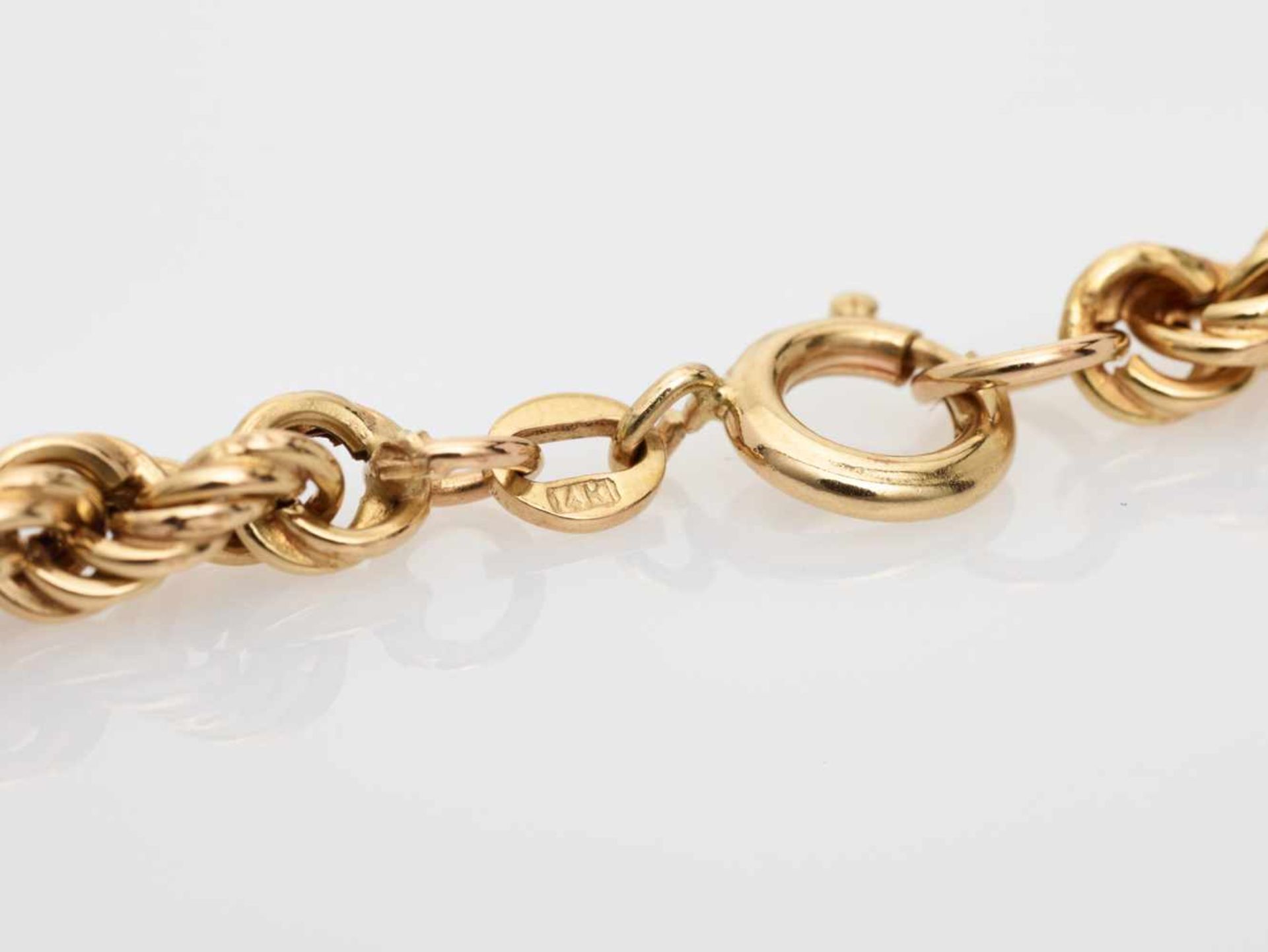 A 14 CARAT ROSE GOLD PRINCE OF WALES CHAIN NECKLACEAustria1930s-1950s, hallmarked ‘14K’ as well as - Image 3 of 9