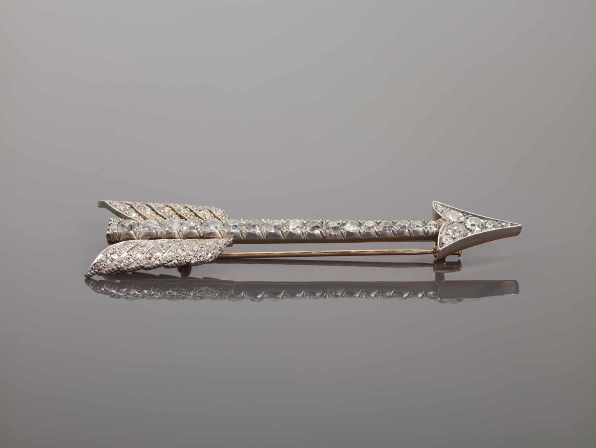 A FORMIDABLE ‘CUPID’S ARROW’ BROOCH WITH 12 CARATS OF DIAMONDSUnited Kingdom, Victorianca. 1890, - Image 7 of 7