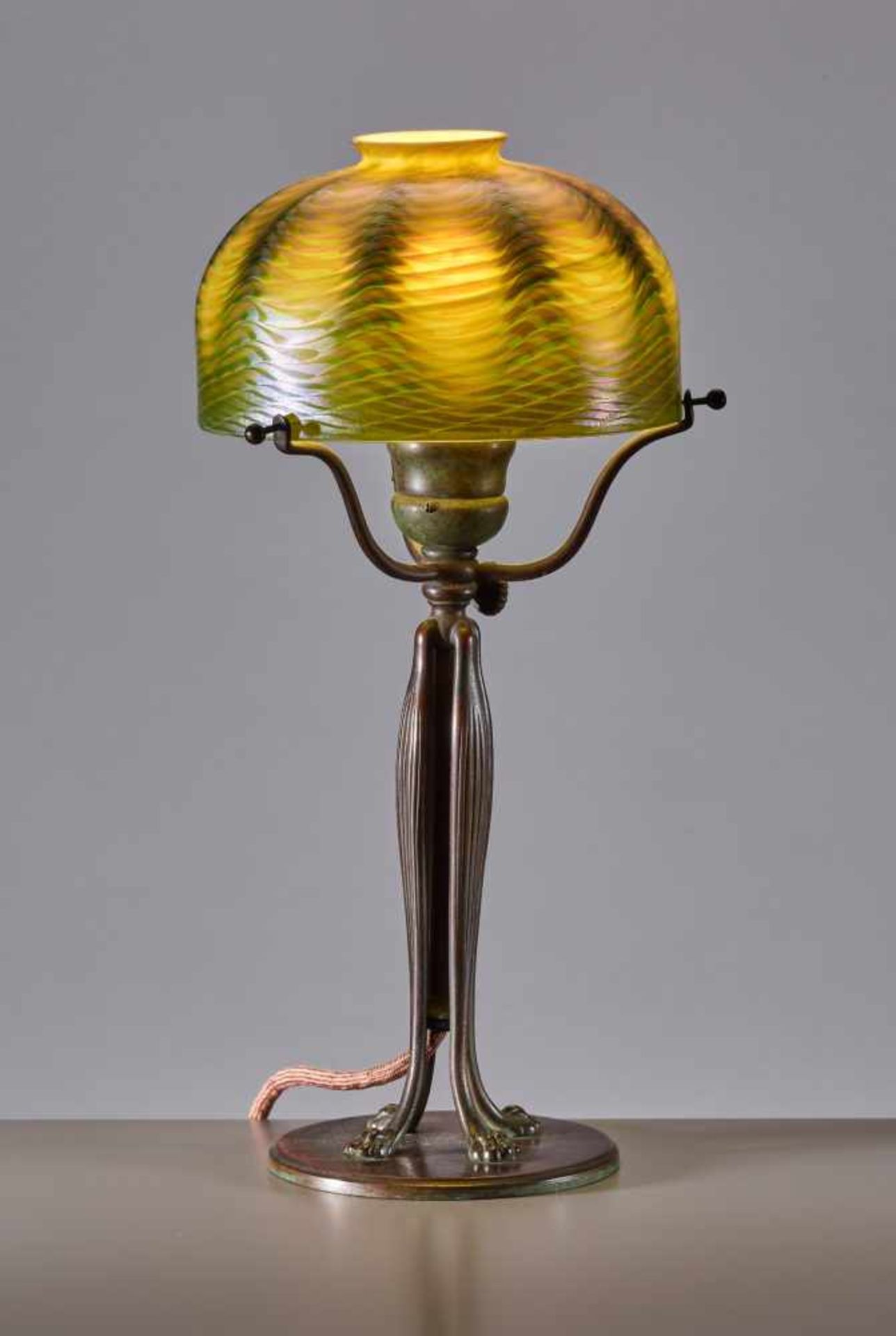 TIFFANY, FAVRILE TABLE LAMP, USA 1905Louis Comfort Tiffany (1848-1933) – American painter and - Image 2 of 10