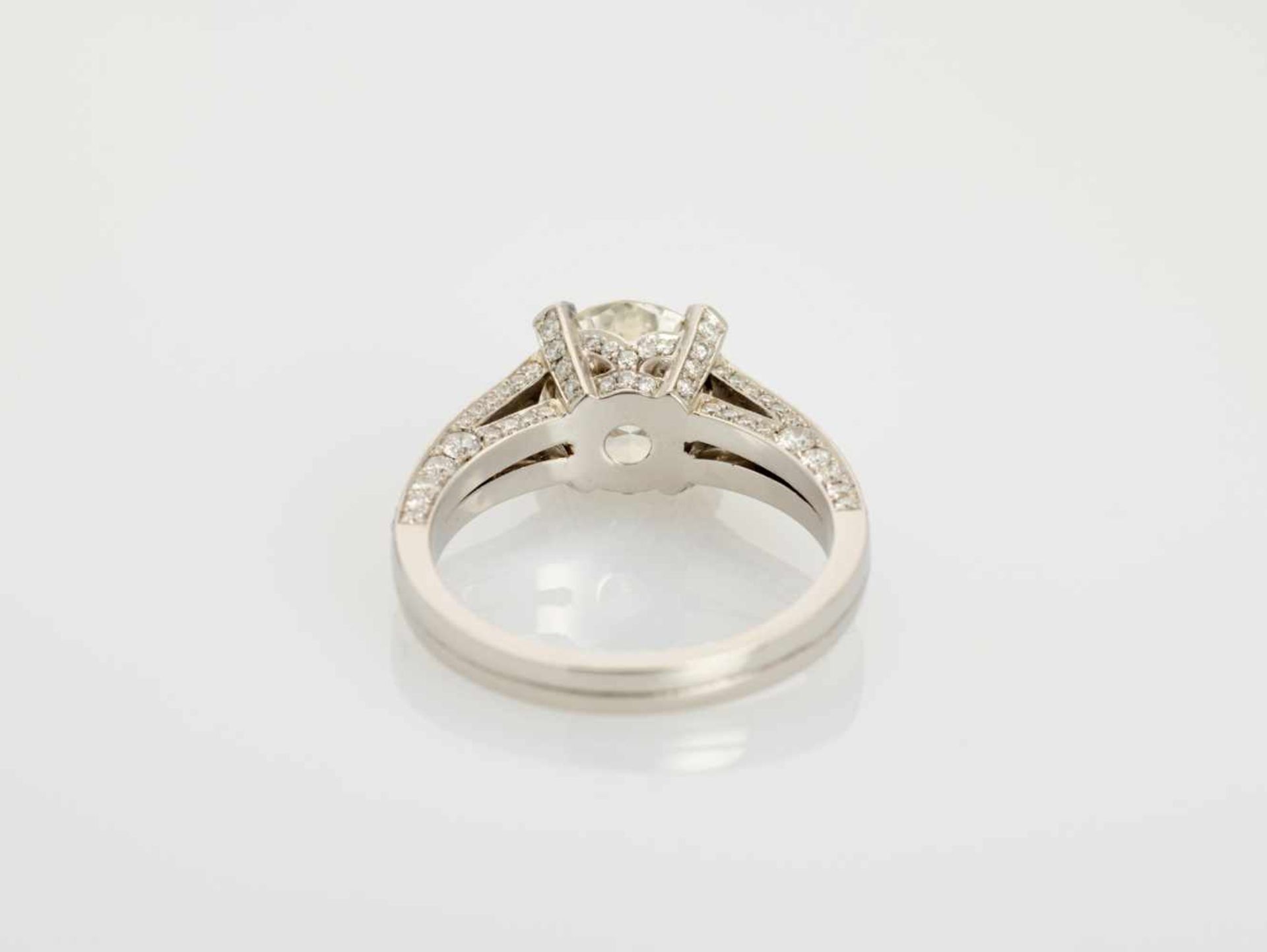 AN ANTON HELDWEIN 3 CARAT SOLITAIRE DIAMOND PLATINUM RINGAustriaafter 2000, hallmarks ‘PL950’ and ‘ - Image 7 of 7