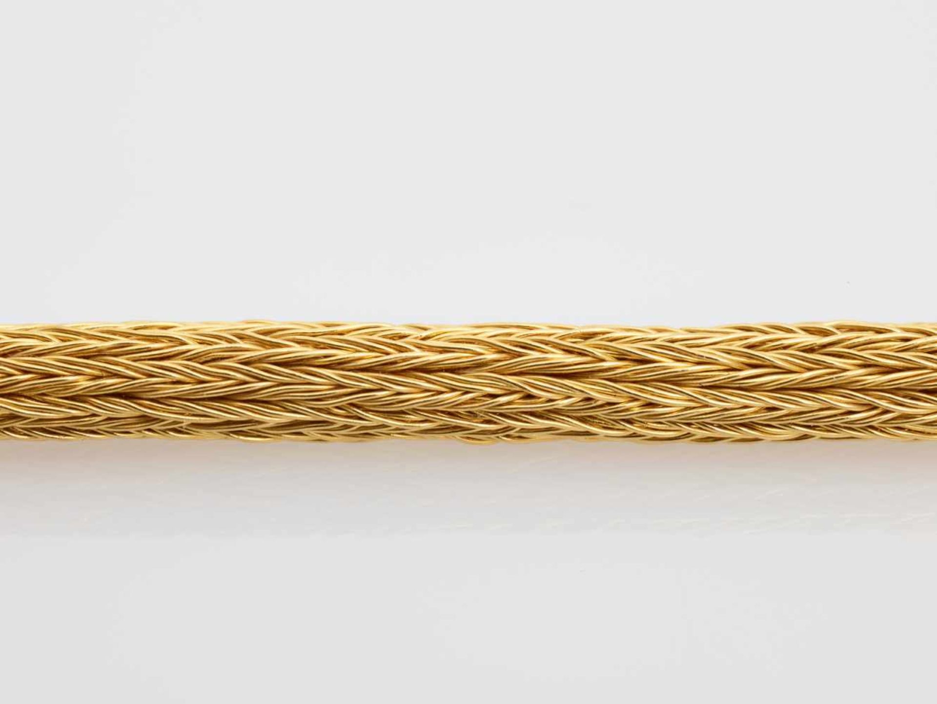 OTTO JAKOB (b. 1951), 18 CARAT GOLD HAND WOVEN FOXTAIL CHAIN WITH EXTENSION, 1987Germany1987, - Image 5 of 6