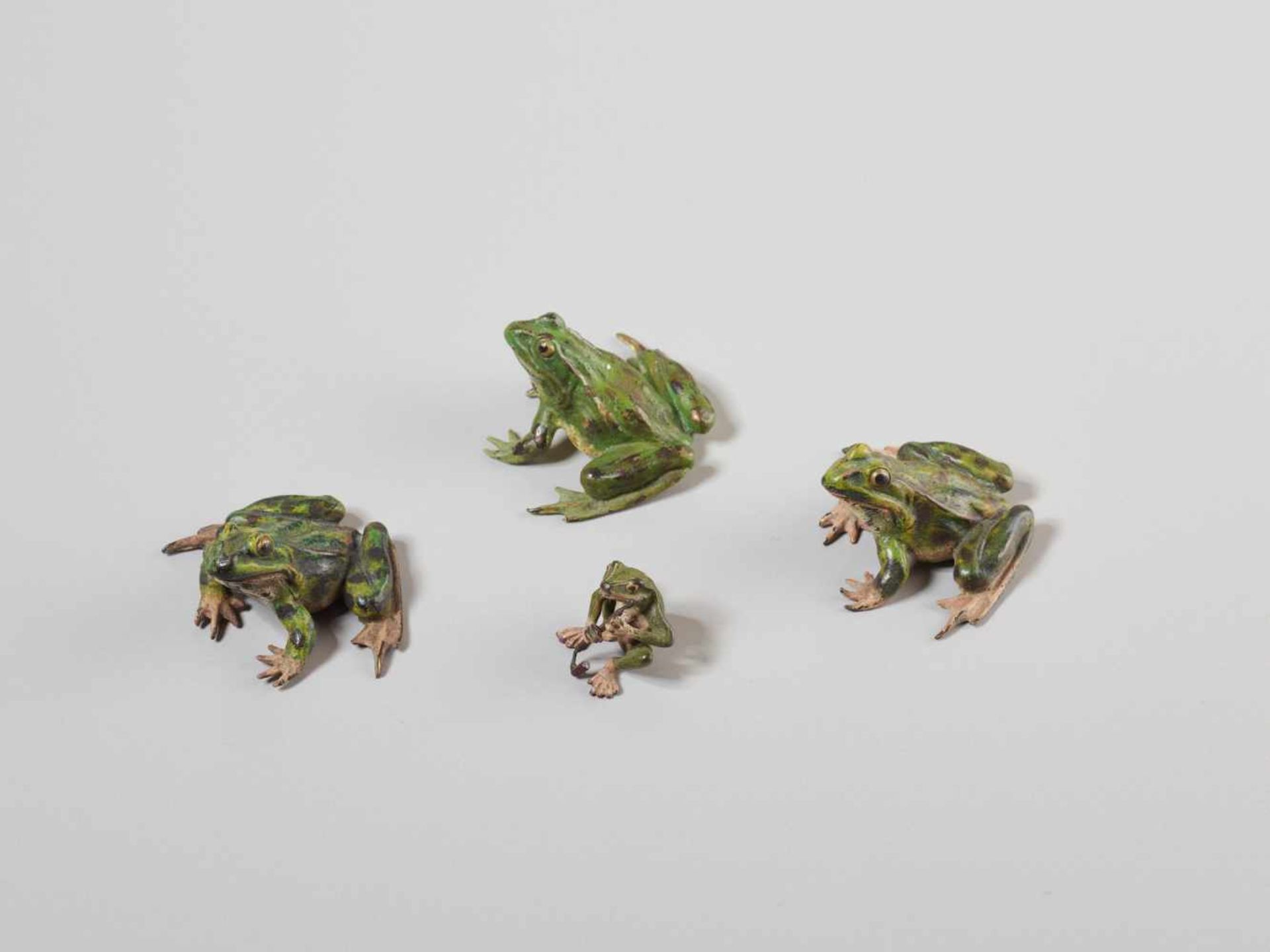 VIENNA BRONZE, GROUP WITH FOUR FROG FIGURES, 1920sCompany of Franz Xaver Bergmann (1861-1936) - Image 6 of 11