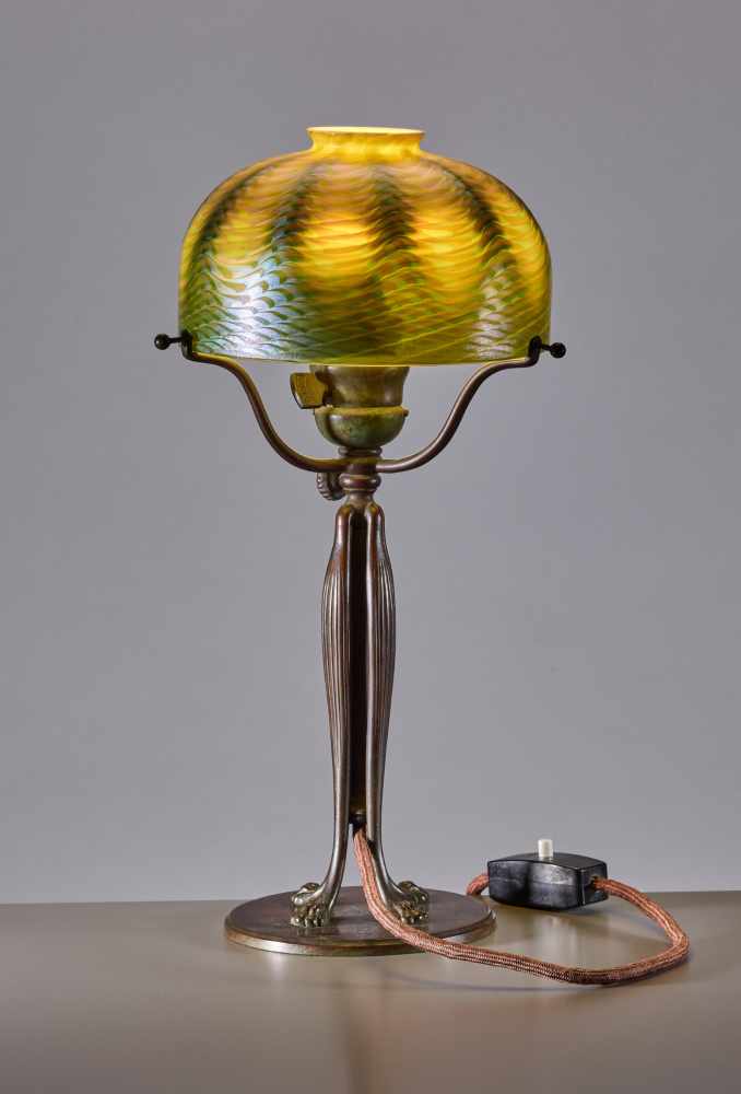 TIFFANY, FAVRILE TABLE LAMP, USA 1905Louis Comfort Tiffany (1848-1933) – American painter and - Image 10 of 10