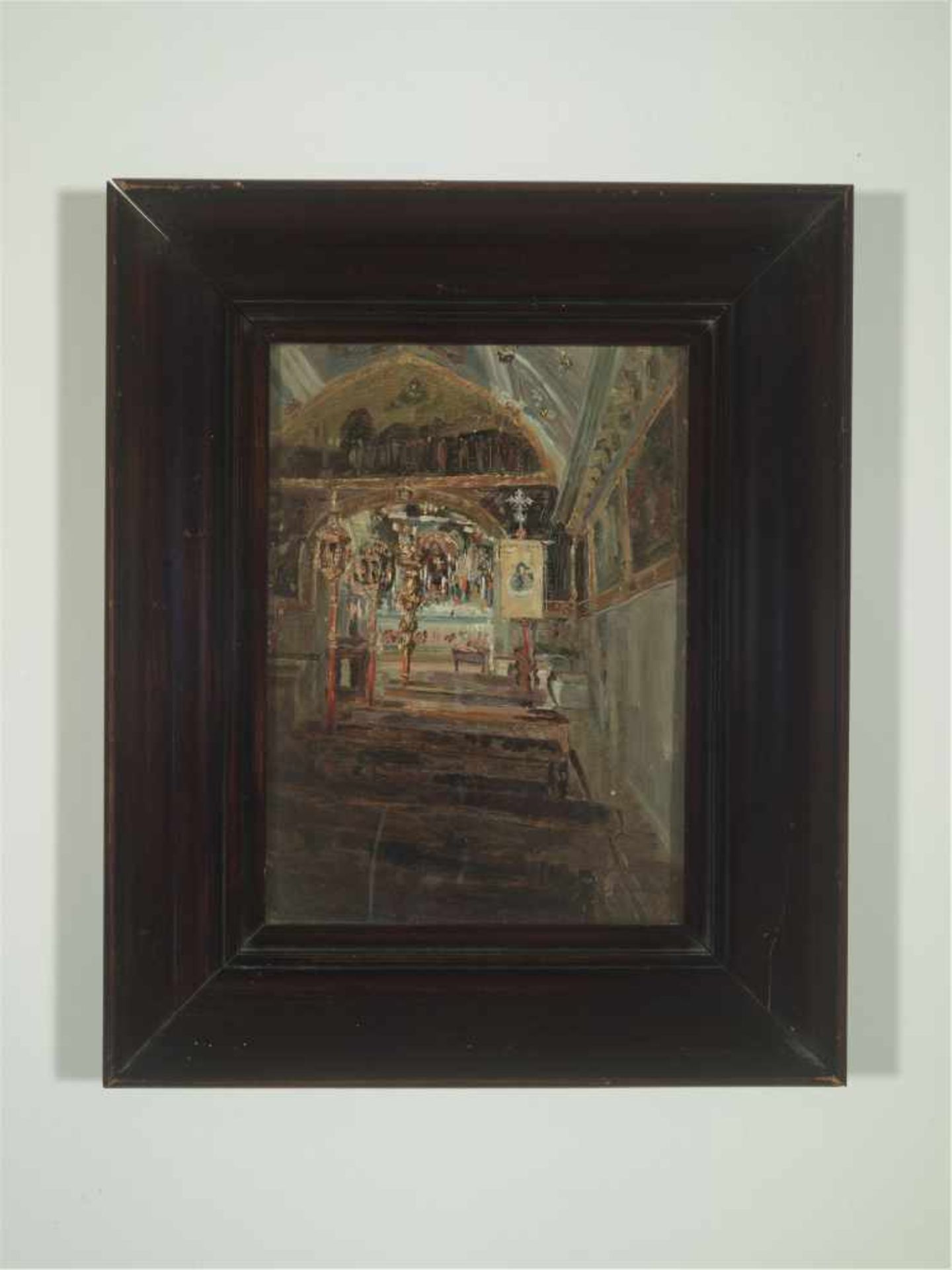 ERICH HLAVACEK-HÜRDEN (1884-1969), OIL ON CARDBOARD ‘CHIESA DELLA MADONNA NEVE’Erich Hlavacek-Hürden - Image 3 of 6