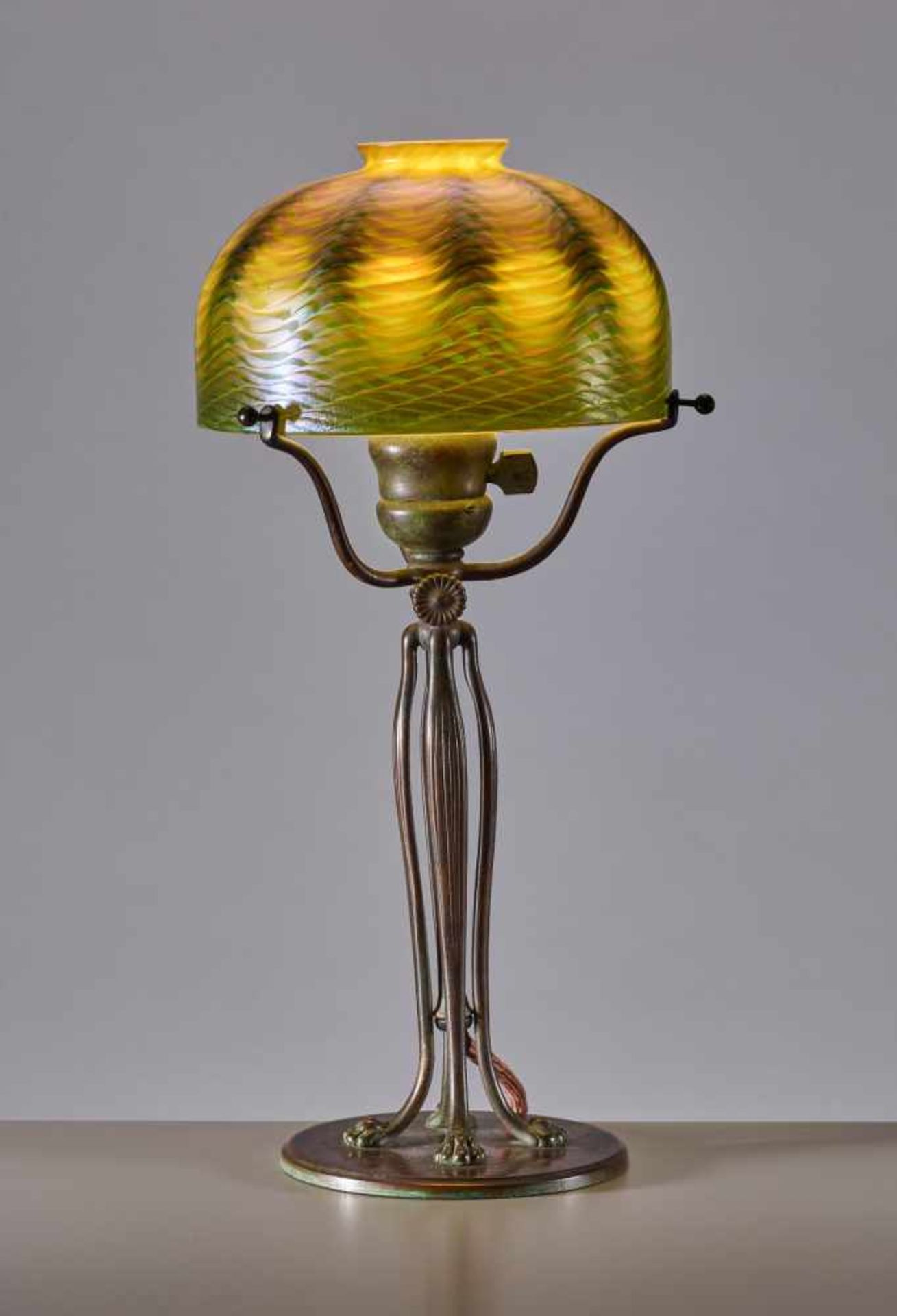 TIFFANY, FAVRILE TABLE LAMP, USA 1905Louis Comfort Tiffany (1848-1933) – American painter and - Image 9 of 10