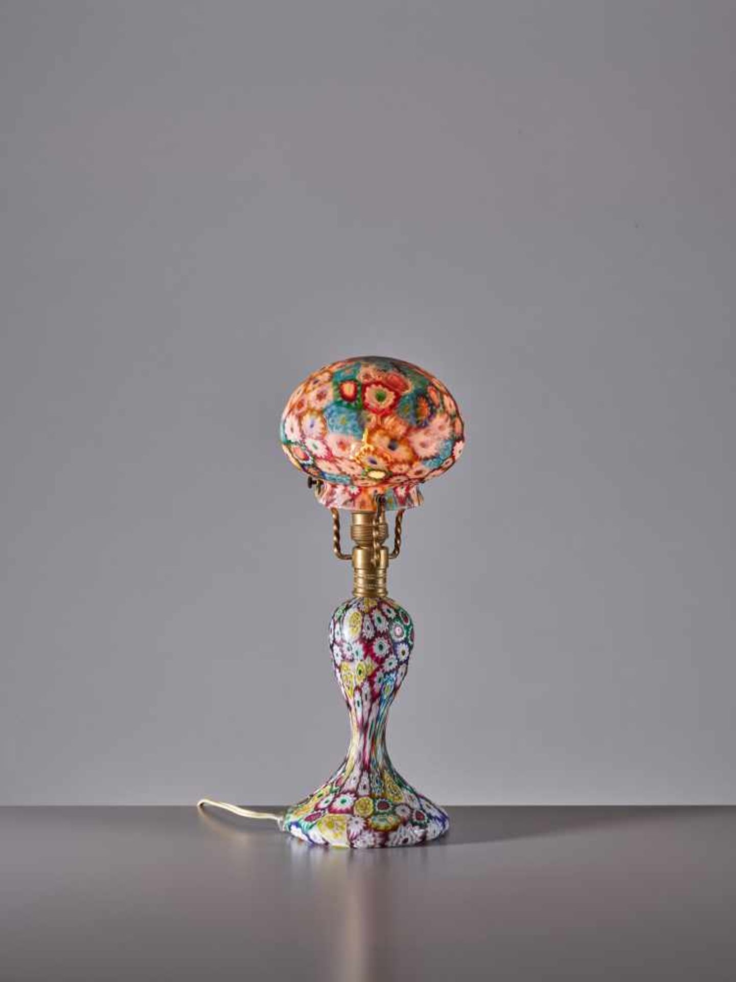 FRATELLI TOSO, MURANO MILLEFIORI GLASS LAMP, 1950sFratelli Toso – Glass manufactory on the island - Image 4 of 6