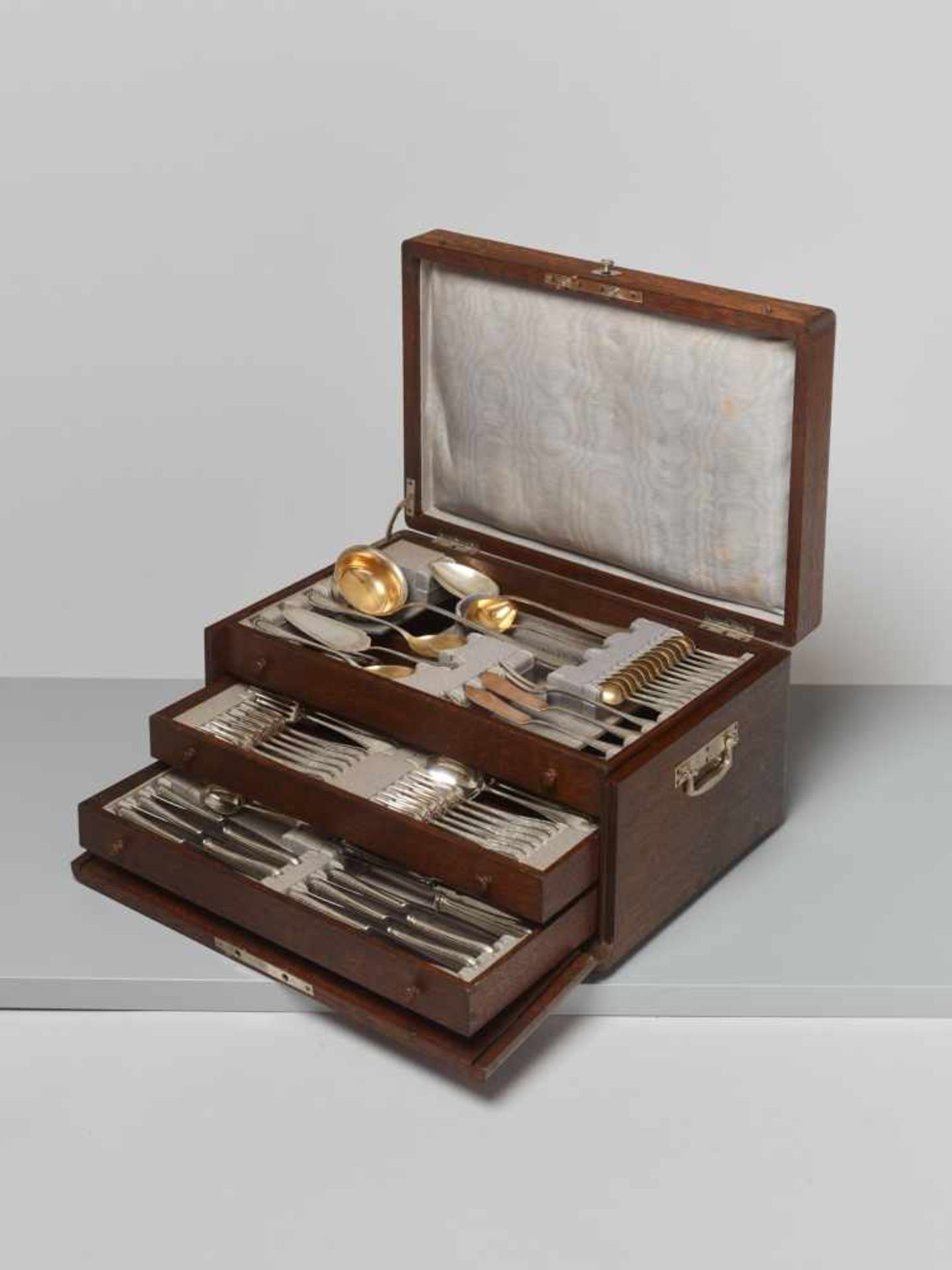 FRITZ GERBER & CO., A 93-PIECE SILVER CUTLERY SET IN FITTED ORIGINAL CASE, 1920sFritz Gerber & Co. – - Image 6 of 27