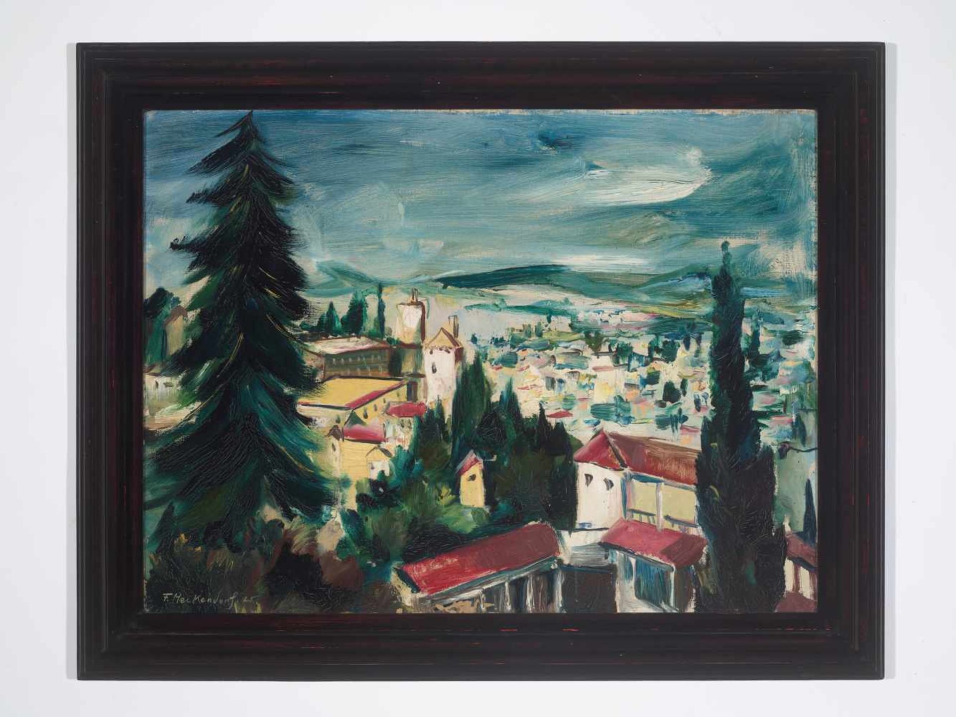 FRANZ HECKENDORF (1888-1962), OIL ON CANVAS ‘TOWNSCAPE’ 1925Franz Heckendorf (1888-1962)Oil on - Bild 3 aus 7