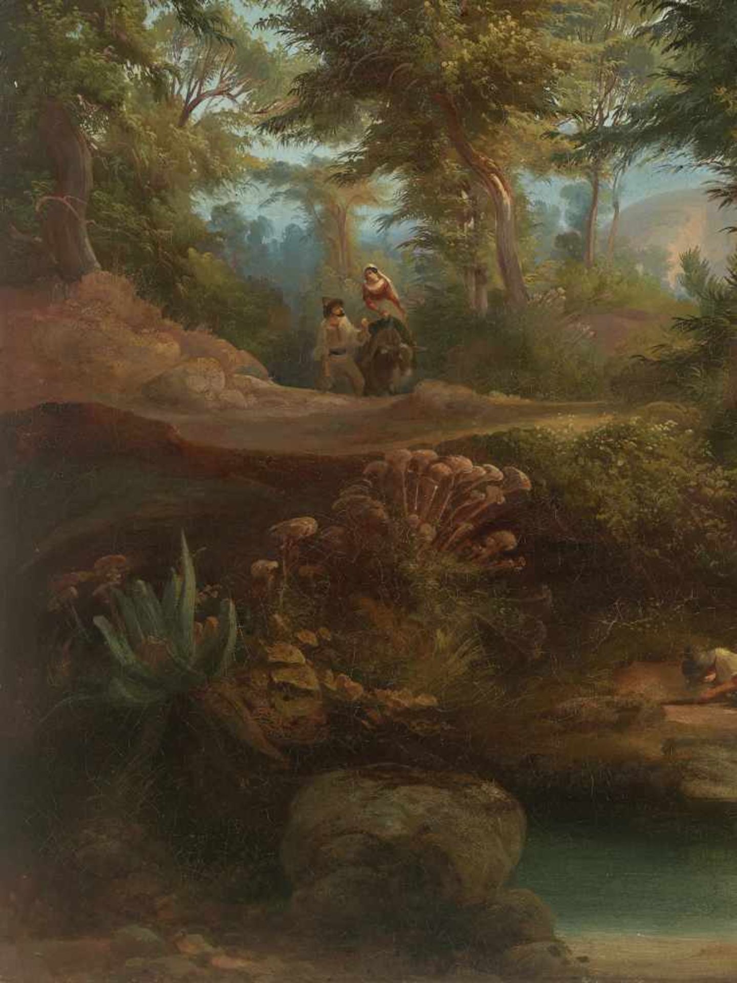 PETER CONRAD SCHREIBER (1816-1894), OIL ON CANVAS ‘ITALIAN LANDSCAPE‘ Peter Conrad Schreiber (1816- - Image 5 of 9