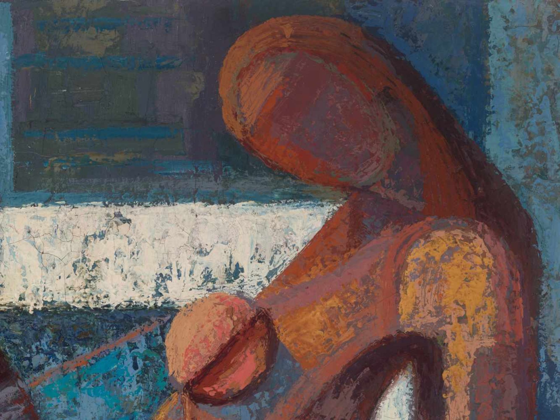 VIKTOR RAFAEL GYÖZÖ (1900-1981), OIL ON CANVAS ‘RECLINING WOMAN’Viktor Rafael Gyözö (1900-1981)Oil - Image 5 of 7