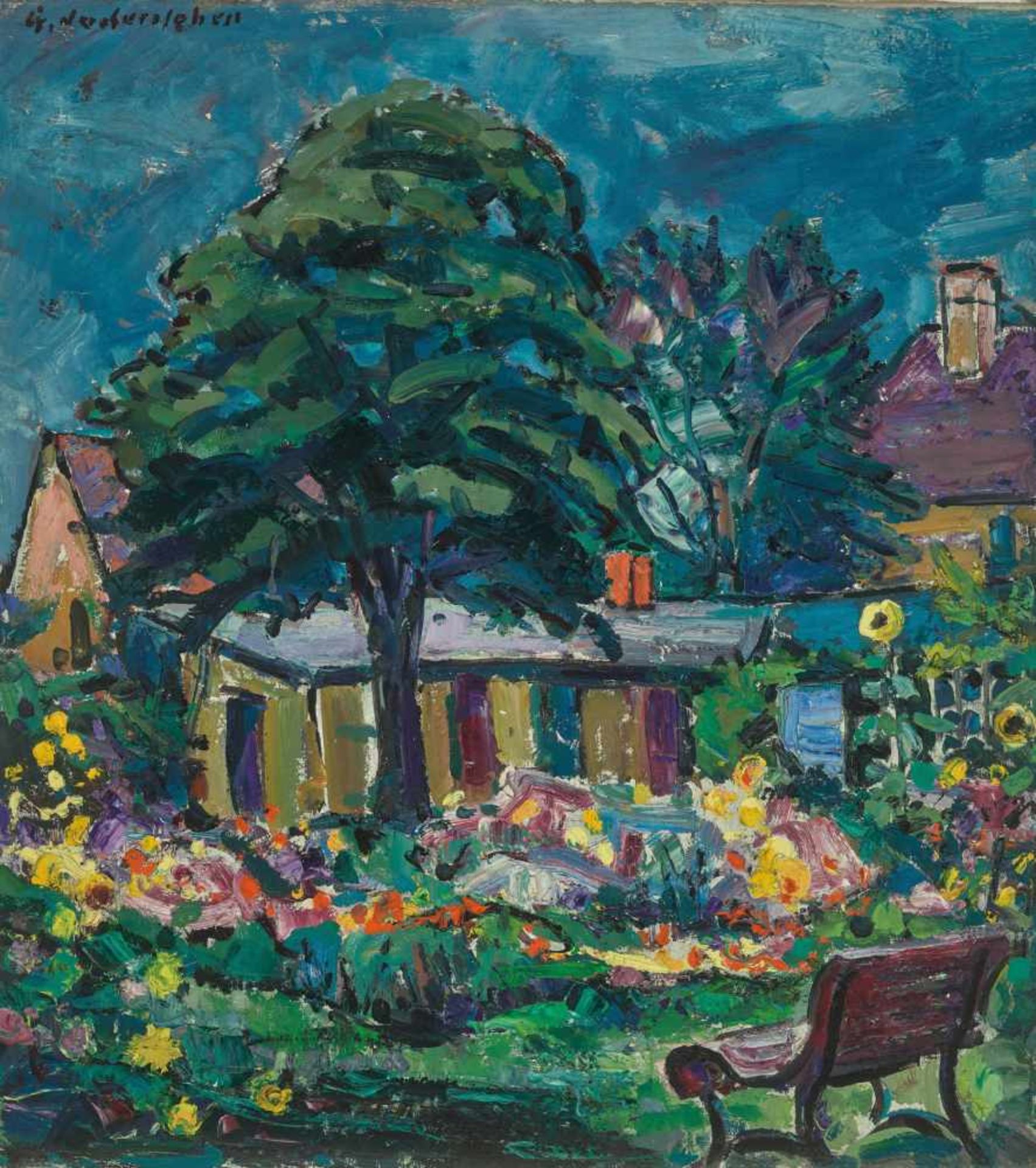 GEORG JUDERSLEBEN (1898-1962), OIL ON CANVAS ‘MY GARDEN’Georg Judersleben (1898-1962)Oil on