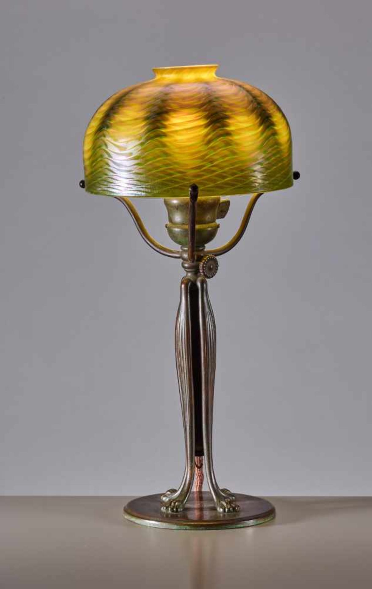TIFFANY, FAVRILE TABLE LAMP, USA 1905Louis Comfort Tiffany (1848-1933) – American painter and - Image 8 of 10