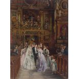 JOHANN HAMZA (1850-1925), OIL ON PANEL ‘WEDDING’Johann Hamza (1850-1925)Oil on panelAustriaaround