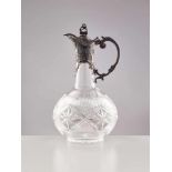 WMF ART NOUVEAU CARAFE WITH SILVER PLATED HANDLE, 1900WMF – Württembergische MetallwarenfabrikGlass,