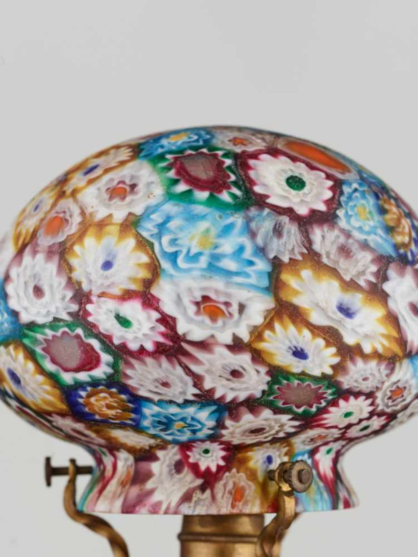 FRATELLI TOSO, MURANO MILLEFIORI GLASS LAMP, 1950sFratelli Toso – Glass manufactory on the island - Image 5 of 6