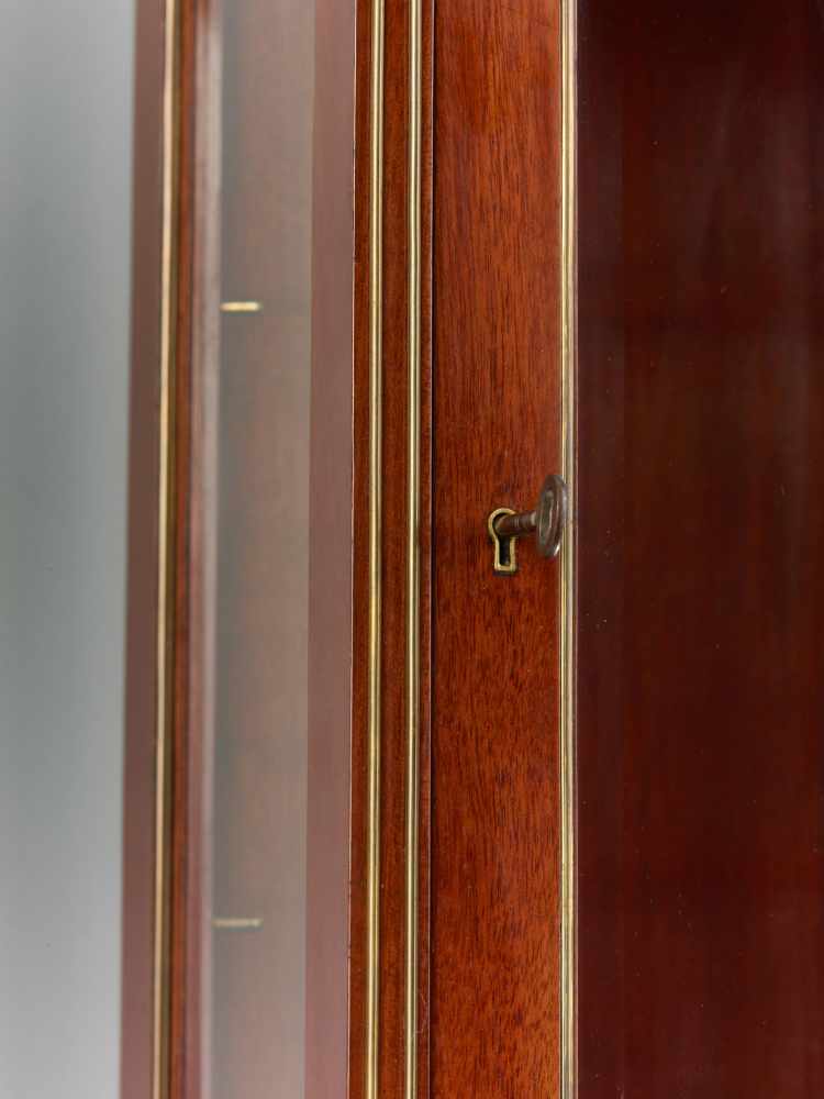 A 19th CENTURY VIENNA MAHOGANY WALL DISPLAY CABINET WITH BRASS APPLICATIONSMahogany, glass and brass - Image 7 of 7