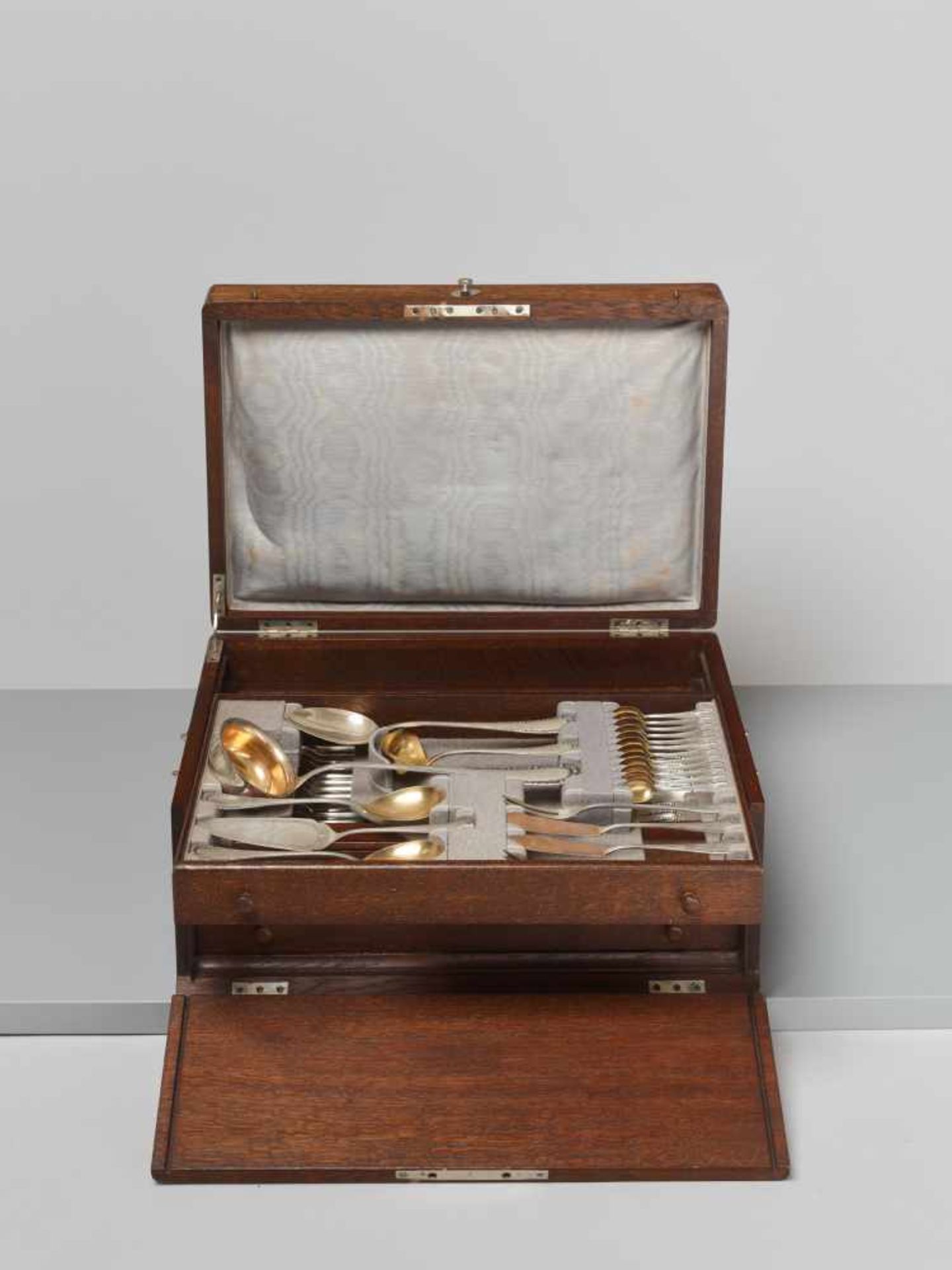 FRITZ GERBER & CO., A 93-PIECE SILVER CUTLERY SET IN FITTED ORIGINAL CASE, 1920sFritz Gerber & Co. – - Image 22 of 27