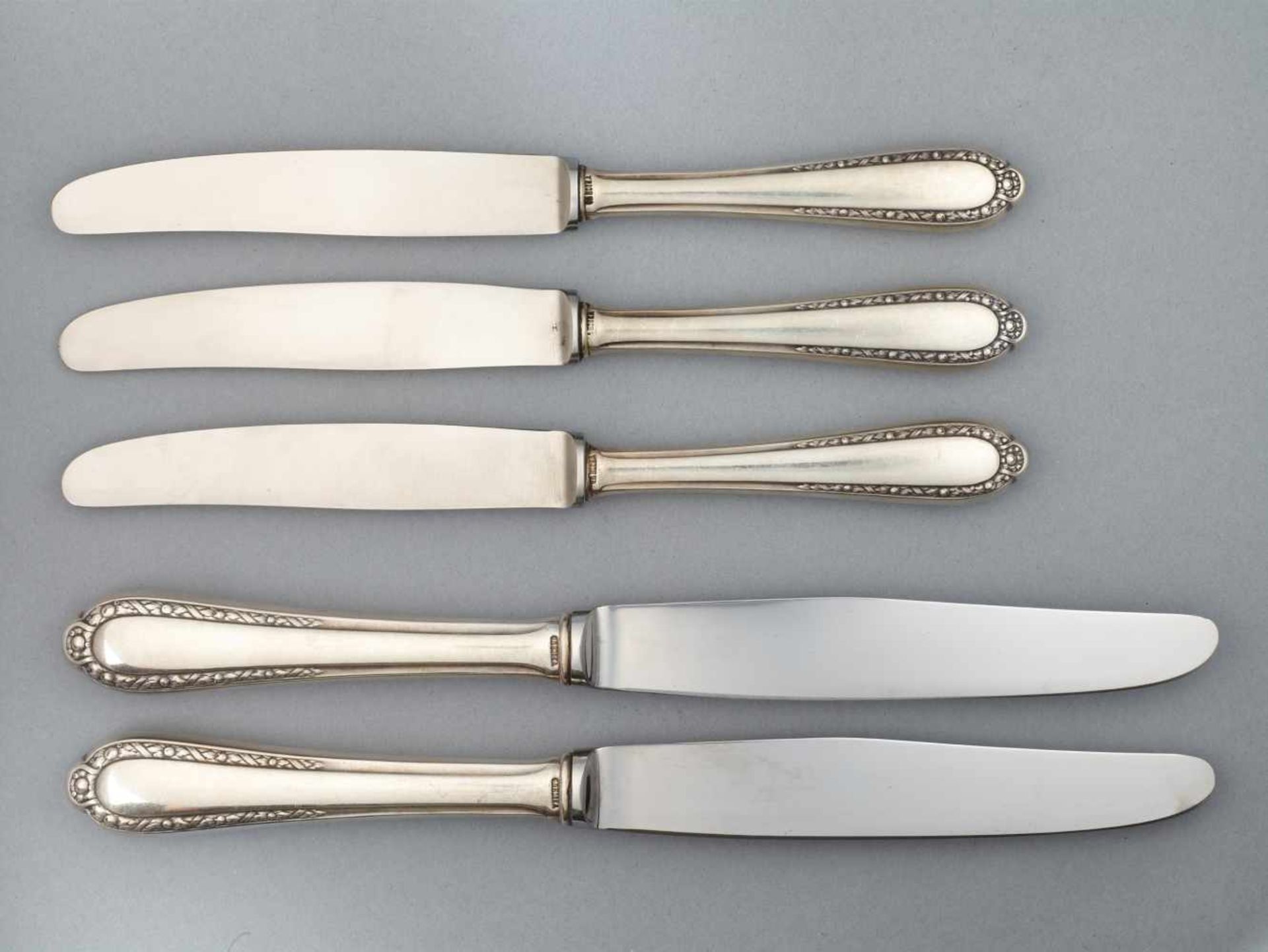 FRITZ GERBER & CO., A 93-PIECE SILVER CUTLERY SET IN FITTED ORIGINAL CASE, 1920sFritz Gerber & Co. – - Image 10 of 27