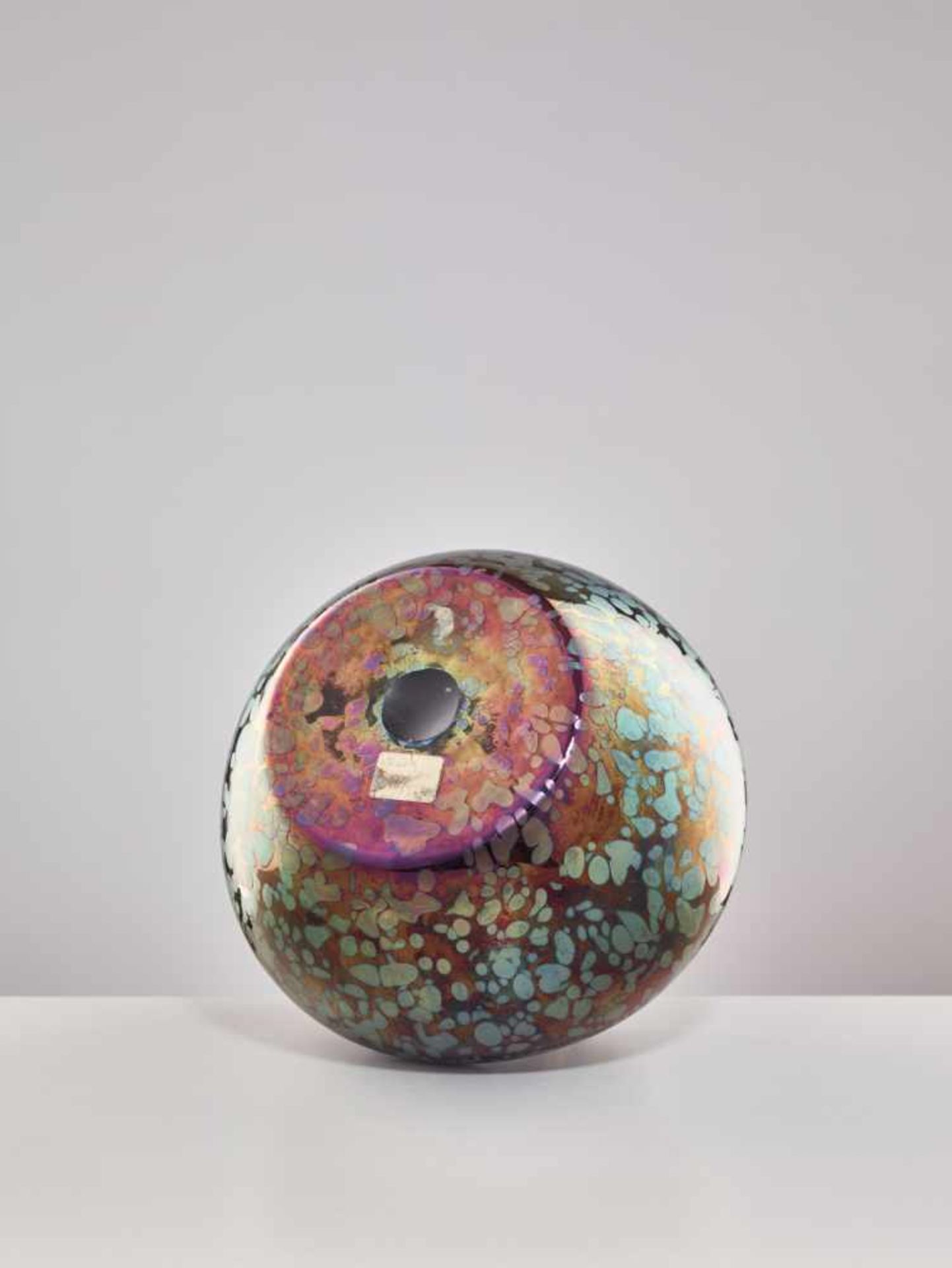 LÖTZ, GLOBULAR ‘PAPILLON’ GLASS VASE WITH IRIDISCENT LUSTER, 1900Johann Lötz Witwe - Image 8 of 9