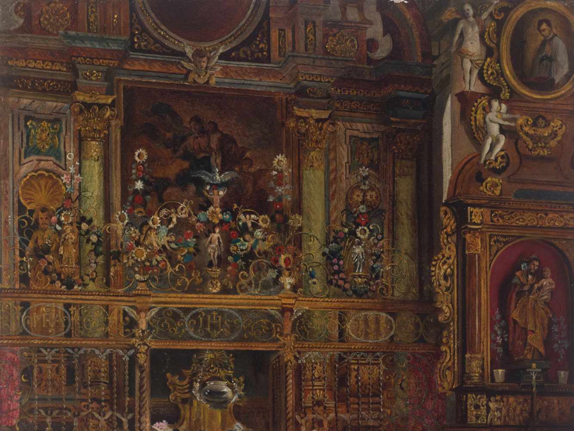 JOHANN HAMZA (1850-1925), OIL ON PANEL ‘WEDDING’Johann Hamza (1850-1925)Oil on panelAustriaaround - Bild 5 aus 7