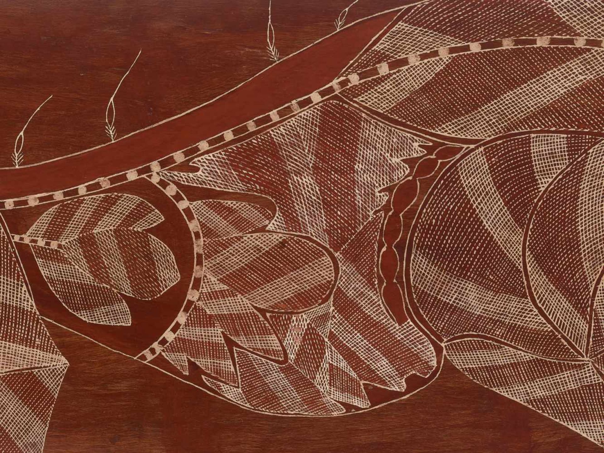 DICK NGULEINGULEI (1928-1988), BARK PAINTING ‘TOTEM KANGAROO’Dick Nguleingulei (1920-1988)Bark, - Image 5 of 7