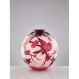 ANDRÉ DELATTE (1887-1953), CAMEO GLASS VASE WITH BIRDS ON A CHERRY BLOSSOM BRANCHAndré Delatte (