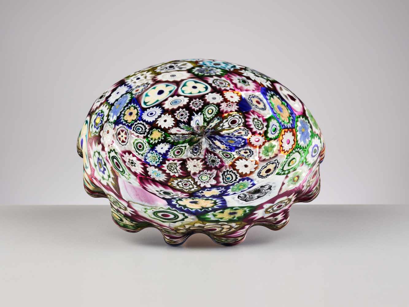 FRATELLI TOSO, MURANO MILLEFIORI TRAY AND SMALL JUG, 1950sFratelli Toso – Glass manufactory on the - Image 2 of 10