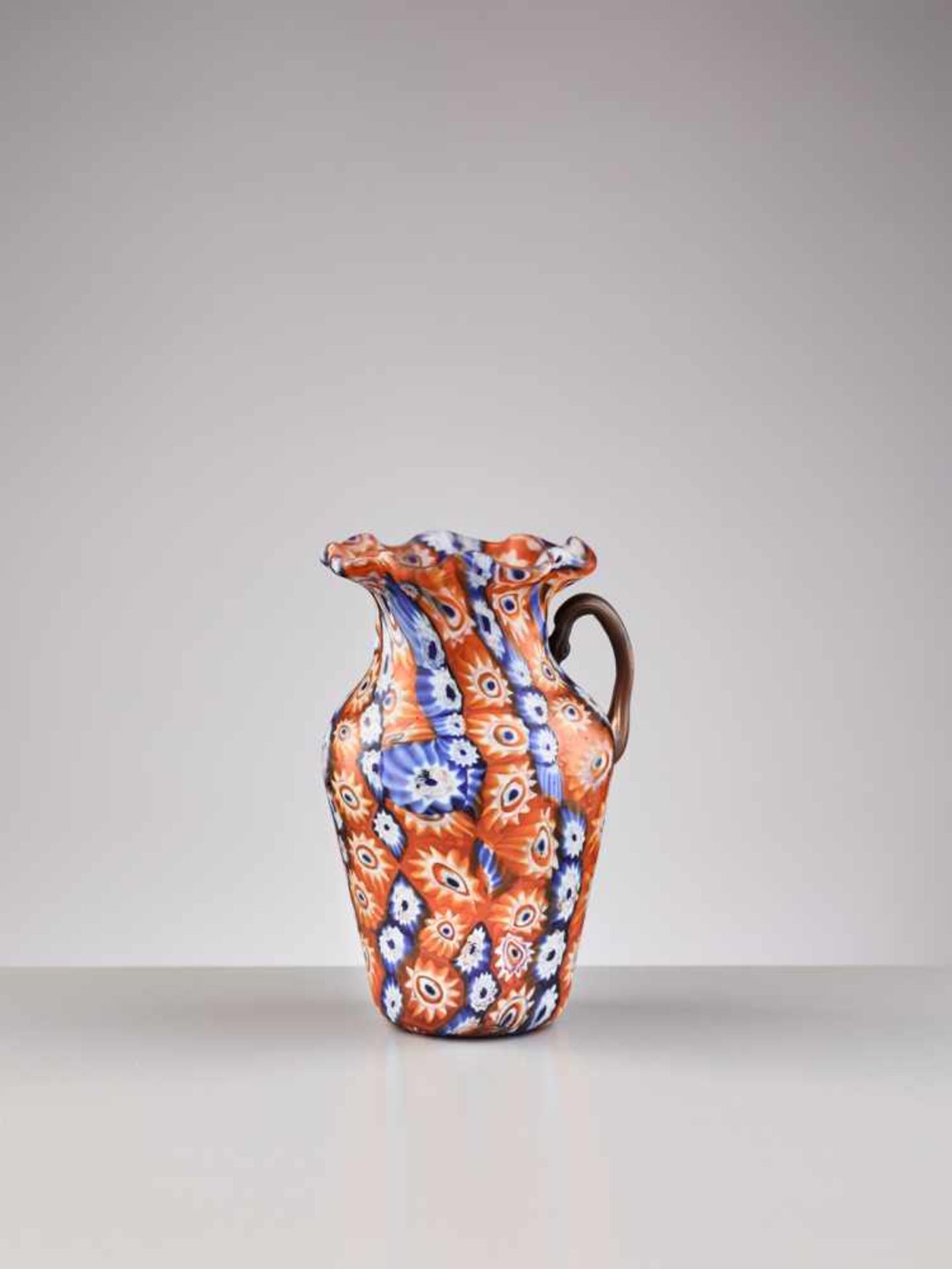 FRATELLI TOSO, MURANO MILLEFIORI TRAY AND SMALL JUG, 1950sFratelli Toso – Glass manufactory on the - Image 8 of 10