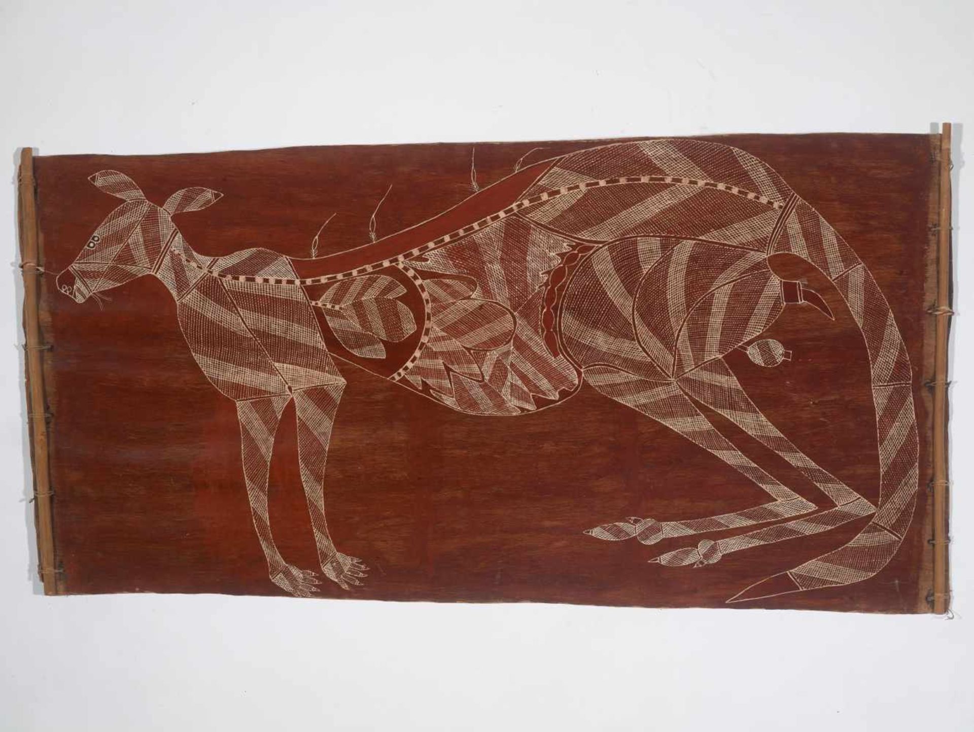 DICK NGULEINGULEI (1928-1988), BARK PAINTING ‘TOTEM KANGAROO’Dick Nguleingulei (1920-1988)Bark,