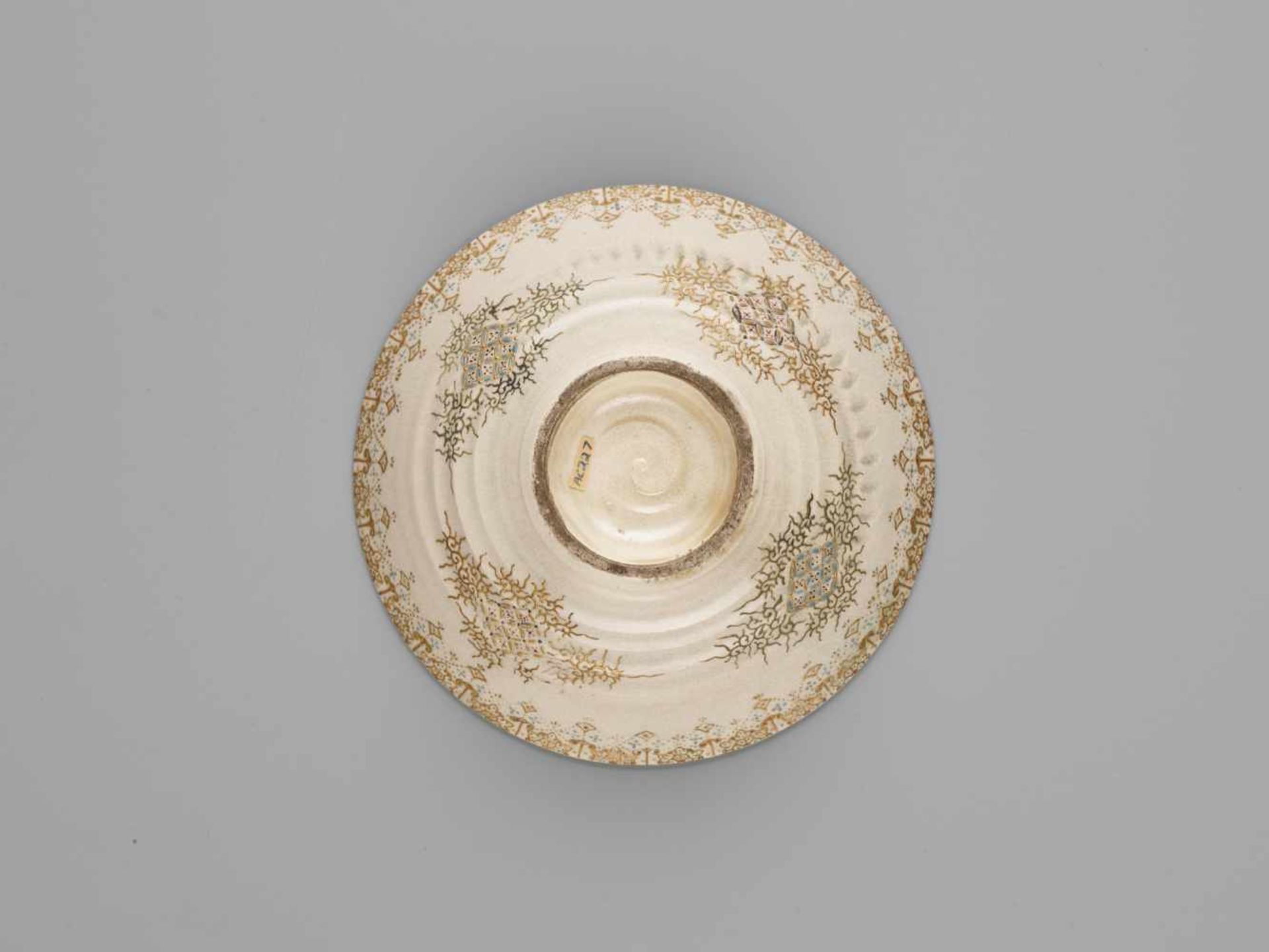 A JAPANESE SATSUMA BOWL WITH A NOH ACTORSatsuma ceramicJapan, late 19th century, Meiji period ( - Image 8 of 8