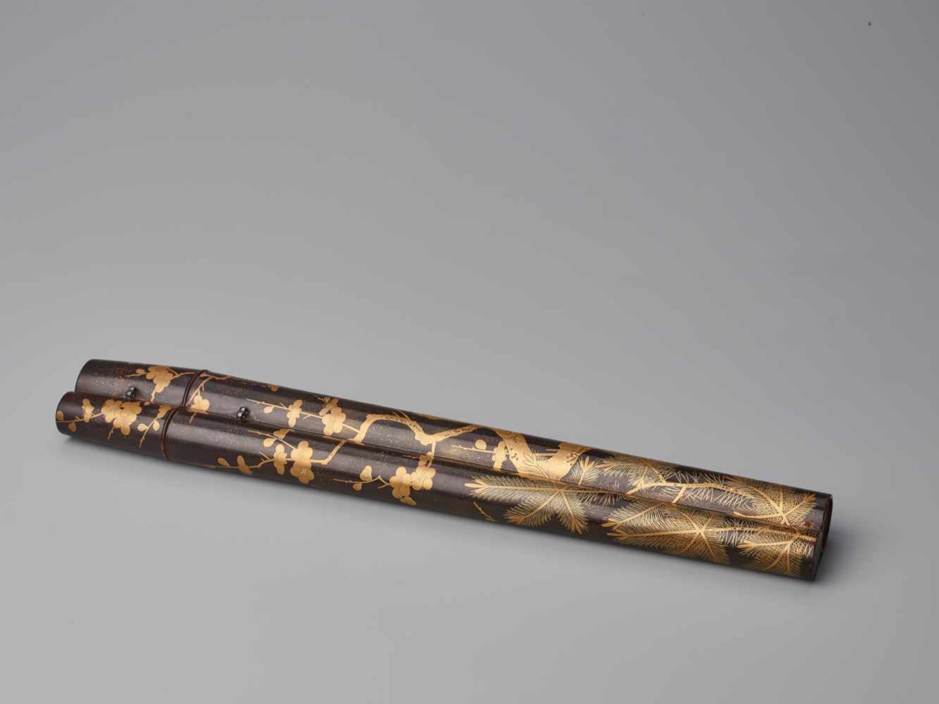 A LARGE LACQUERED SAGEMONO FOR CALLIGRAPHY EQUIPMENTLacquered woodJapan, Meiji period (1868-1912)