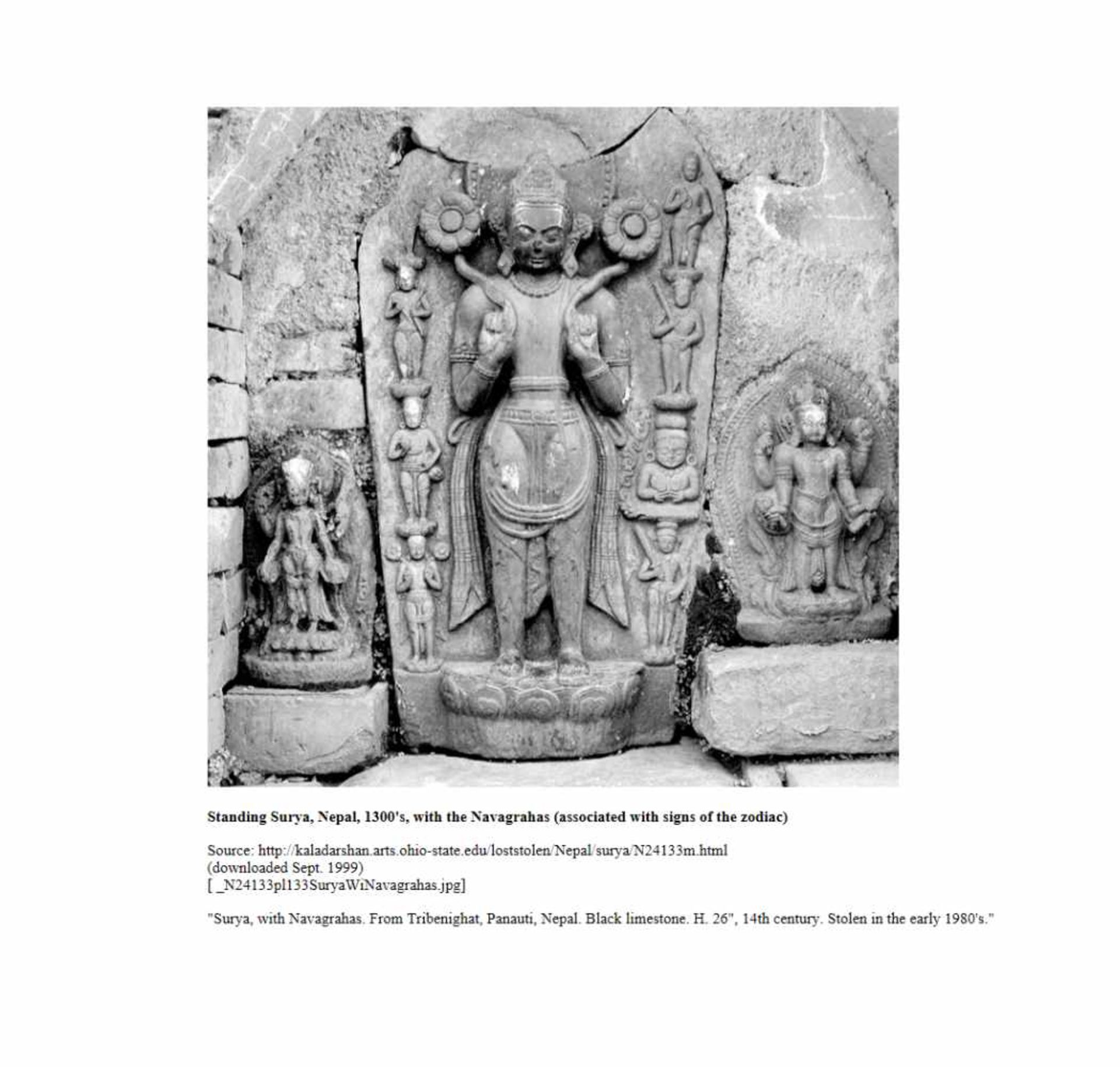 A LARGE AND IMPORTANT LIMESTONE STELE OF A DEVI, NEPAL, 14th – 15th CENTURY Limestone, sculpted, - Image 11 of 11