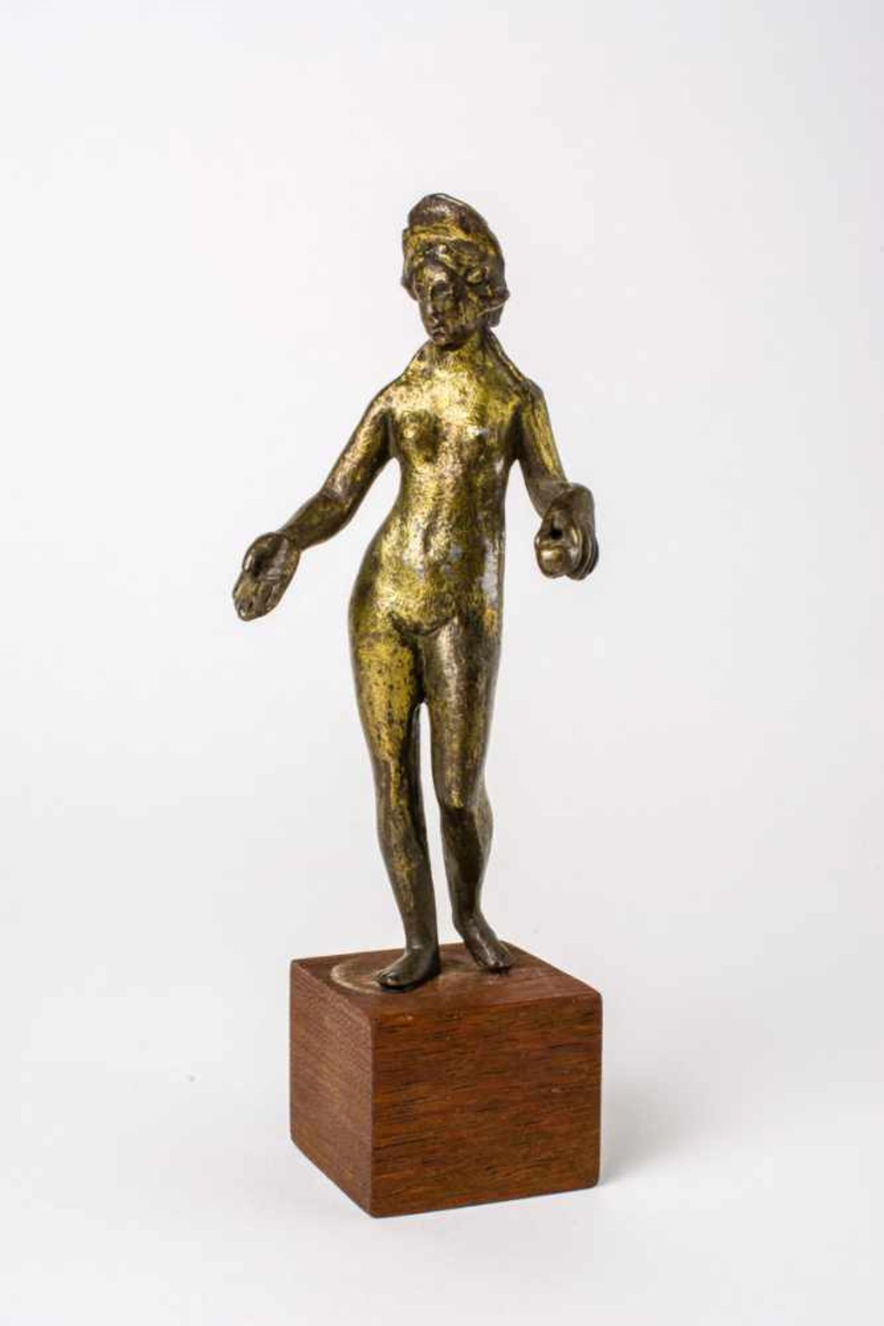 Venus Bronzefigur, wohl 16. / 17. Jh. 10,9 cm hoch, Sockel: 2,8 cm Venus, Bronze figure, probably