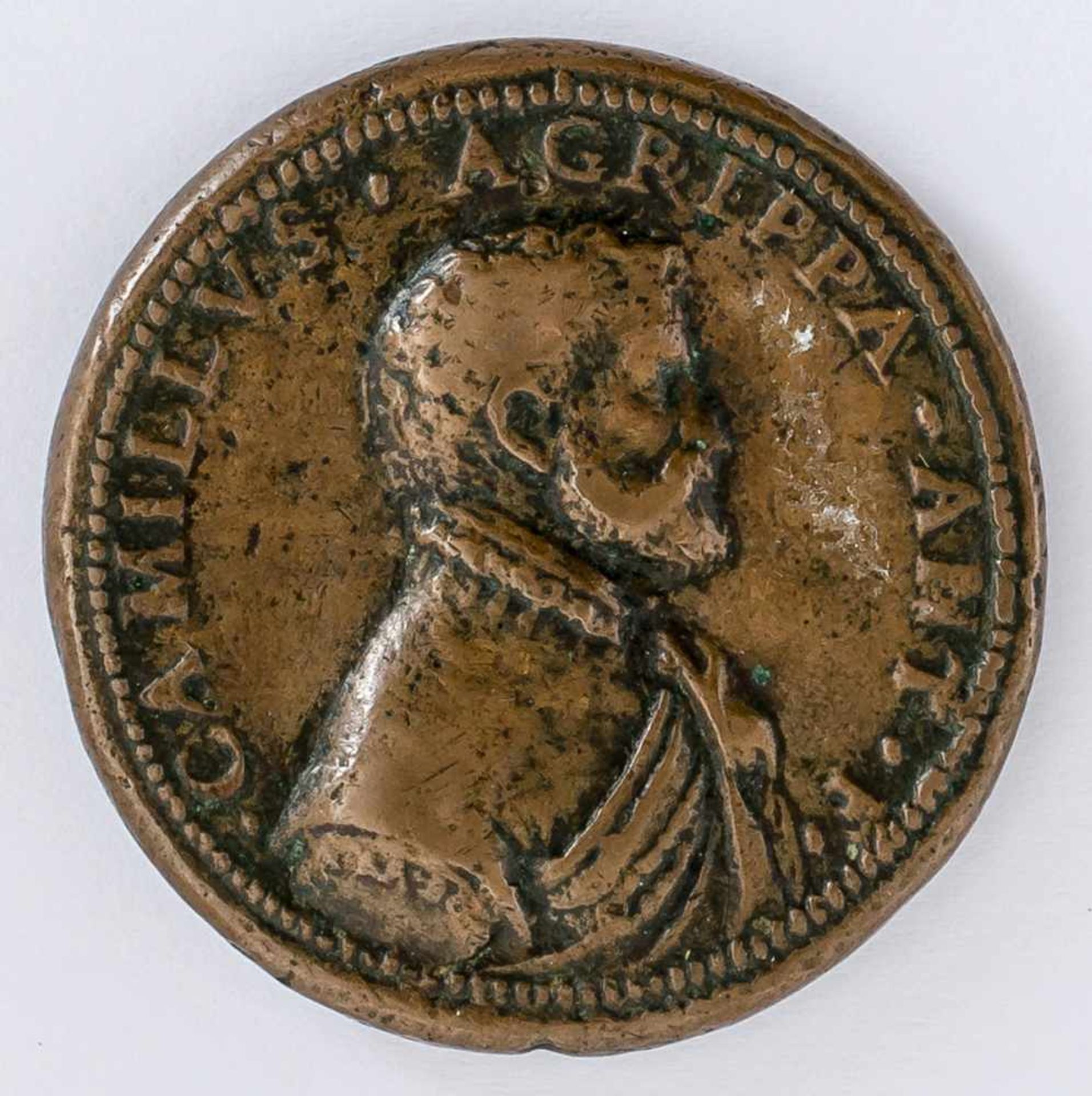 Camillo Agrippa Italienische Medaille von G.B. Bonini (aktiv 1557-1585), wohl um 1585 Durchmesser