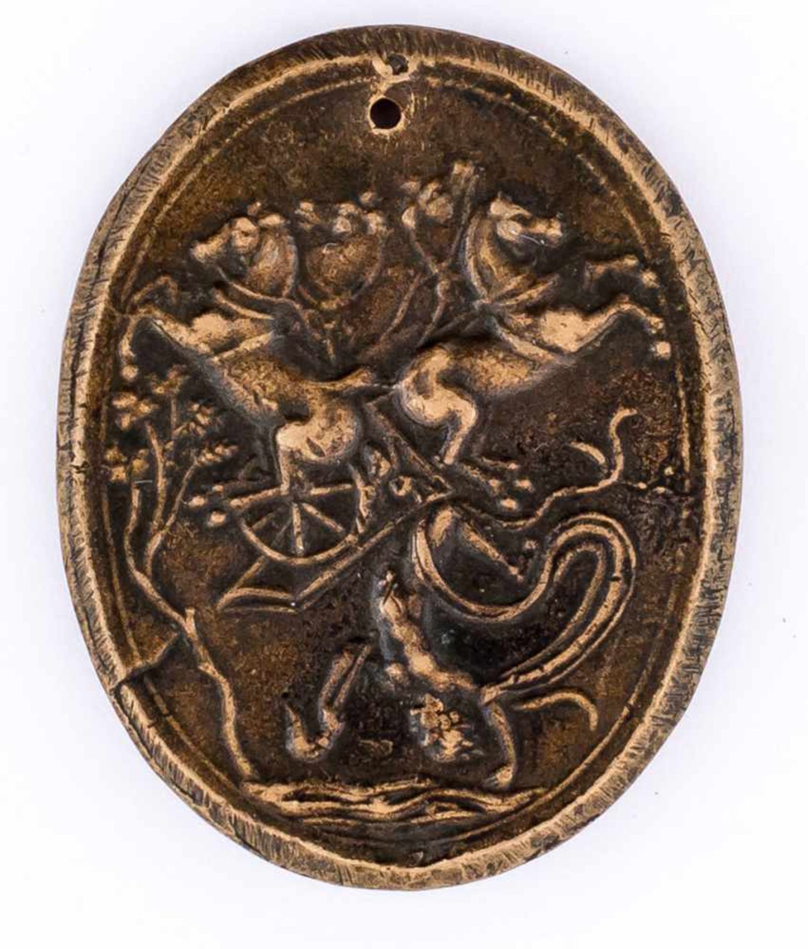 Herkules zwischen Minerva und Venus Italienische Plakette von Valerio Belli (1468-1546), wohl 16. - Bild 2 aus 2