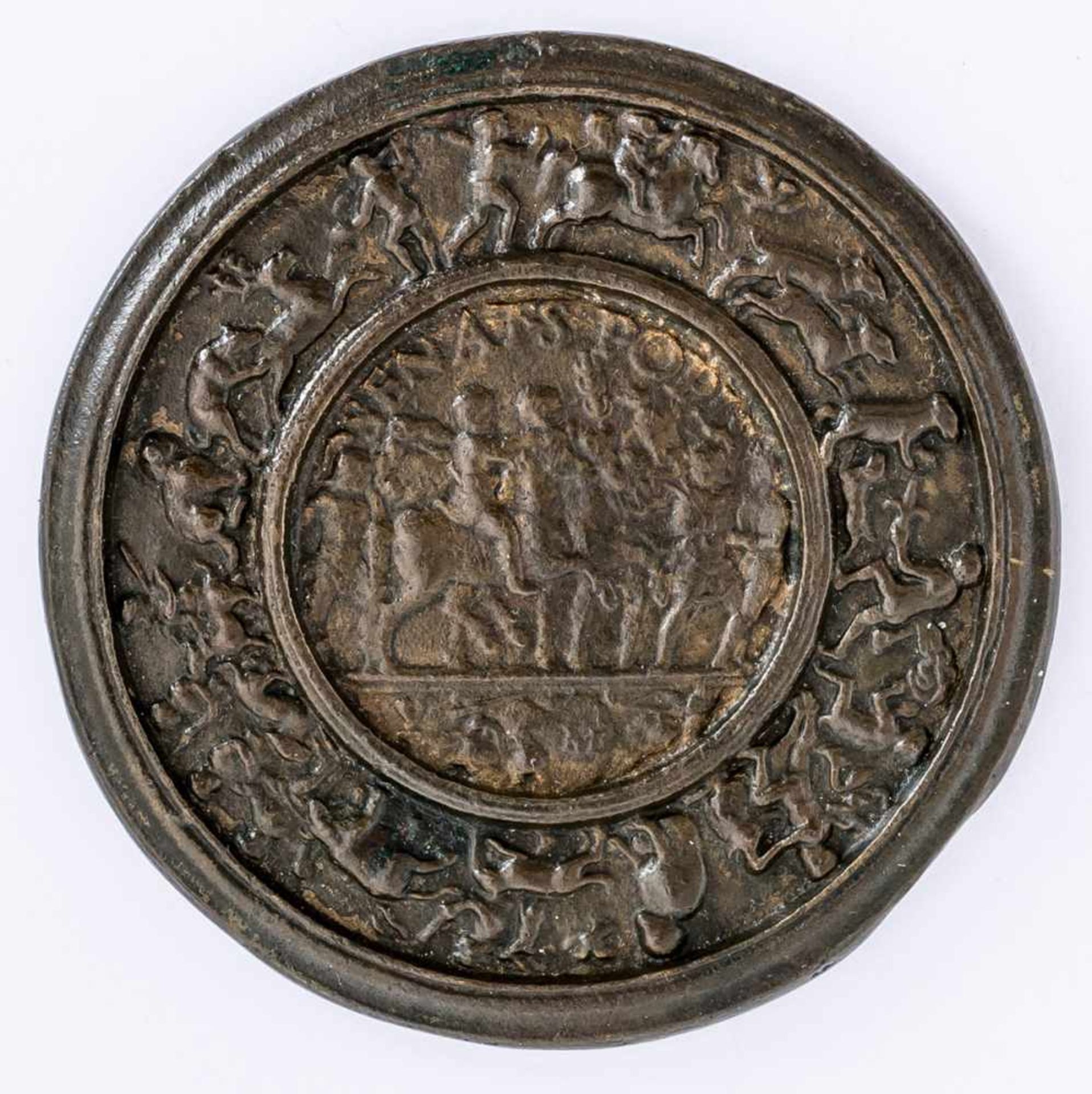 Triumph Italienische Plakette (Mantua), wohl 1. Viertel 16. Jh. Durchmesser: 7,5 cm Pope-Hennessy,