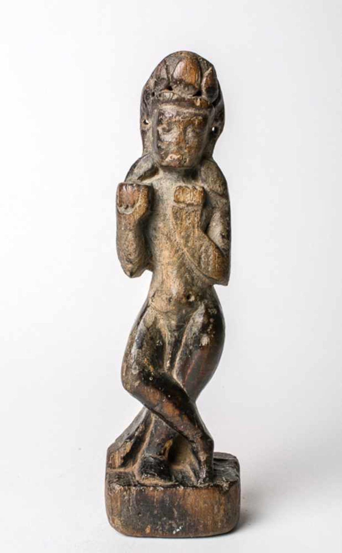 Holzfigur Nepal, wohl um 1900 19 cm hoch Figure of wood, Nepal, probably around 1900, 19 cm high