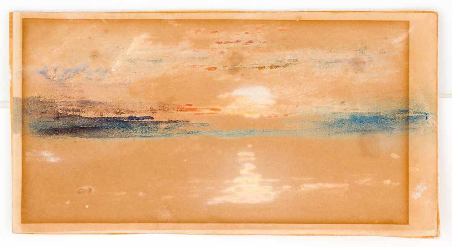 Joseph Mallord William Turner (1775 - 1851), zugeschrieben Sonnenuntergang Kreide und - Image 2 of 3