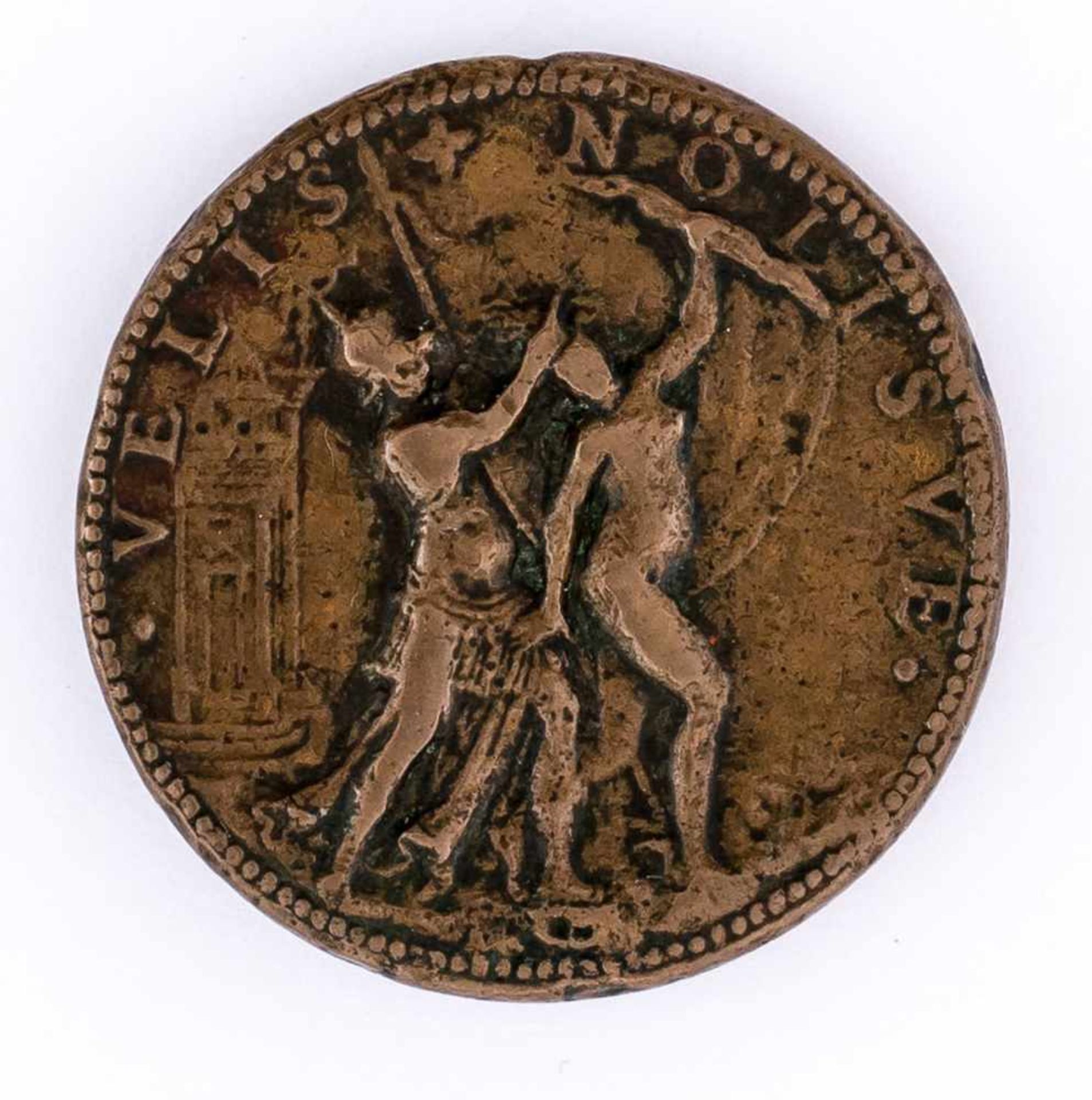 Camillo Agrippa Italienische Medaille von G.B. Bonini (aktiv 1557-1585), wohl um 1585 Durchmesser - Image 2 of 2