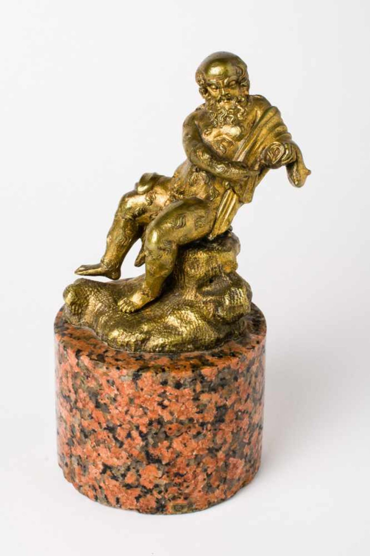 Trunkener Silen Bronzefigur, wohl 17. Jh. 9,3 cm hoch, Sockel: 5,5 cm Drunken Silenus, Bronze